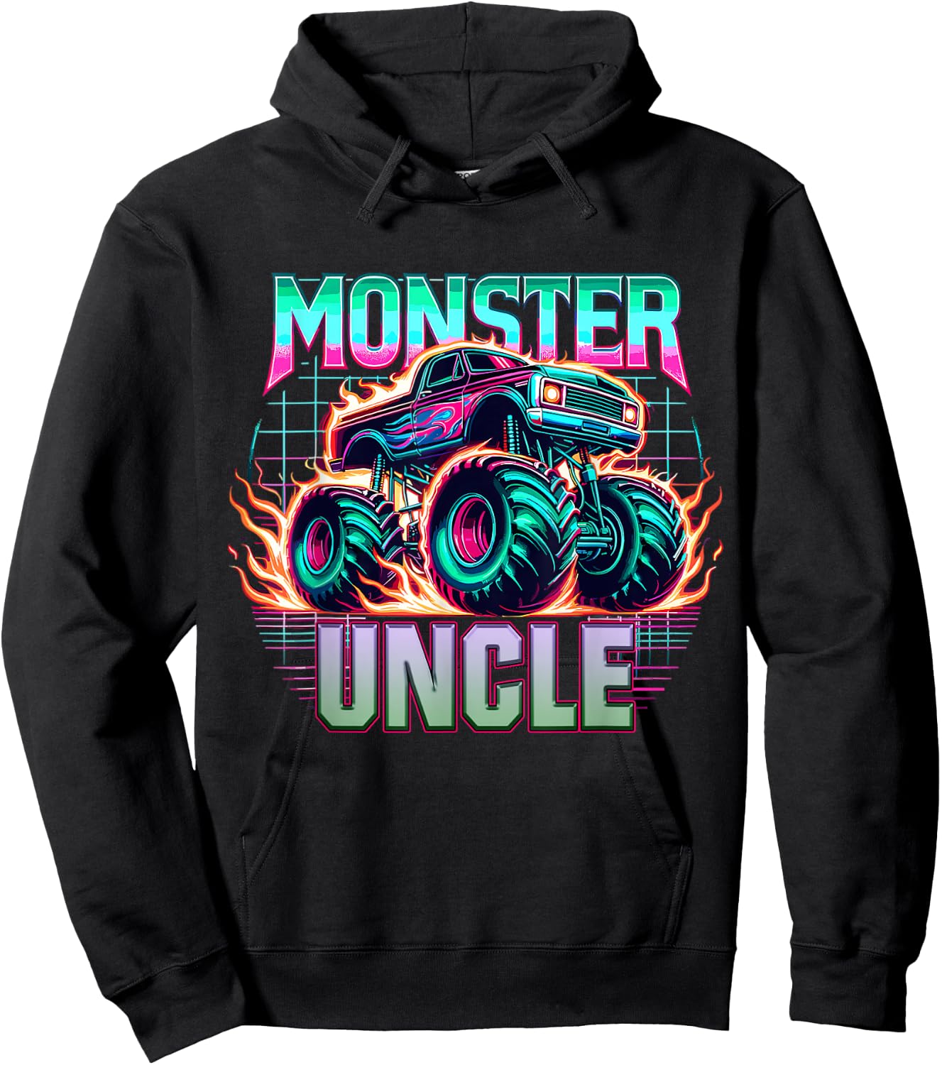 Monster Truck Uncle Monster Truck Are My Jam Truck Lovers Hoodie - Hoodie | Black