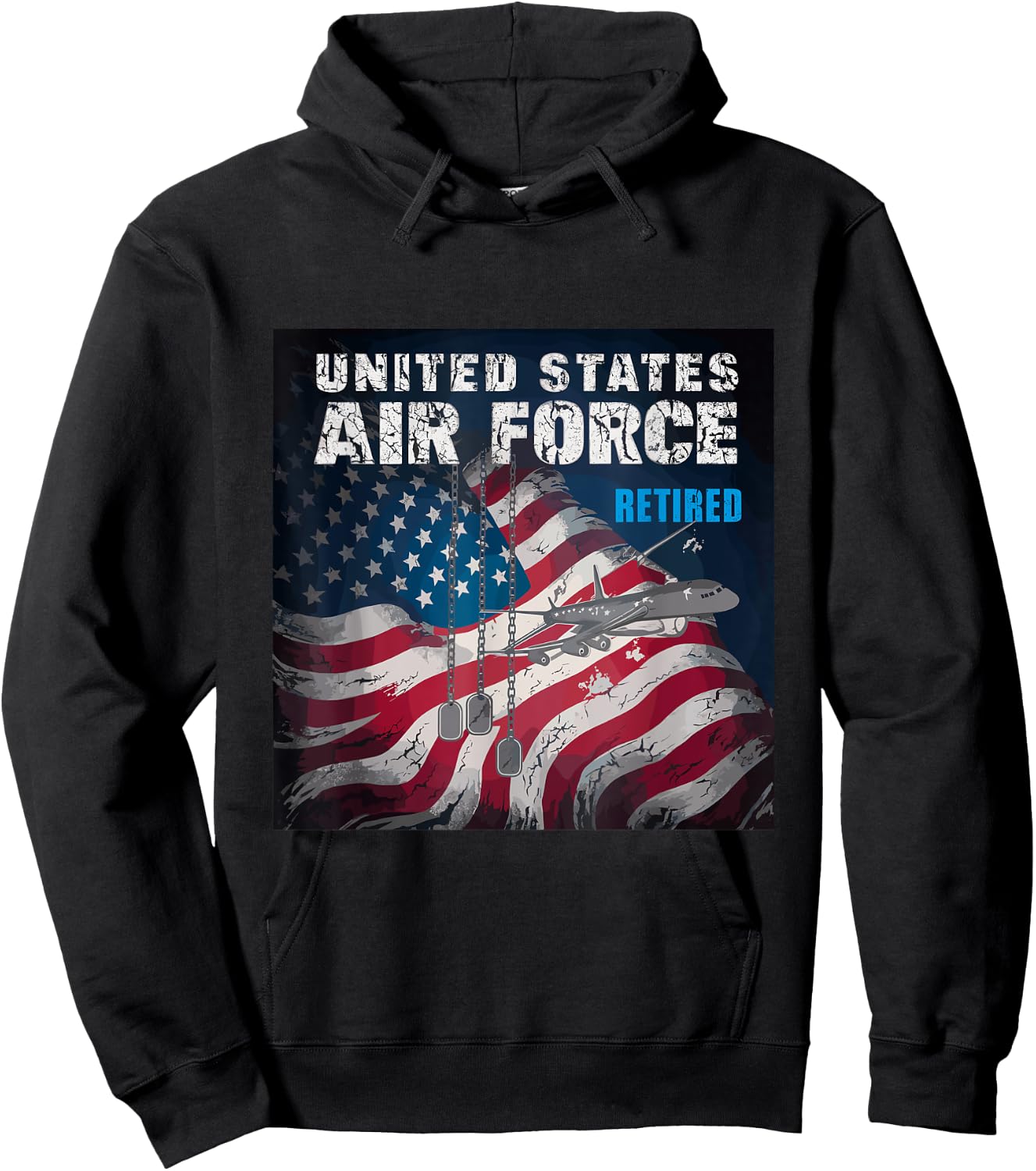 Veteran Of The United States Air Force Retired Hoodie - Hoodie | Black