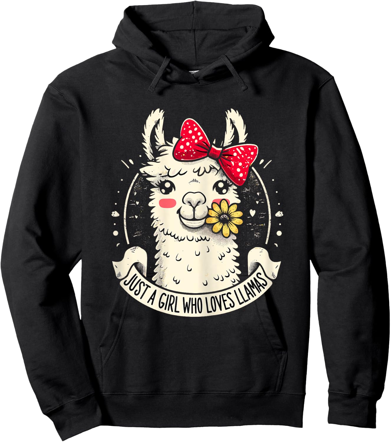 Just a Girl who loves Llamas Hoodie - Hoodie | Black