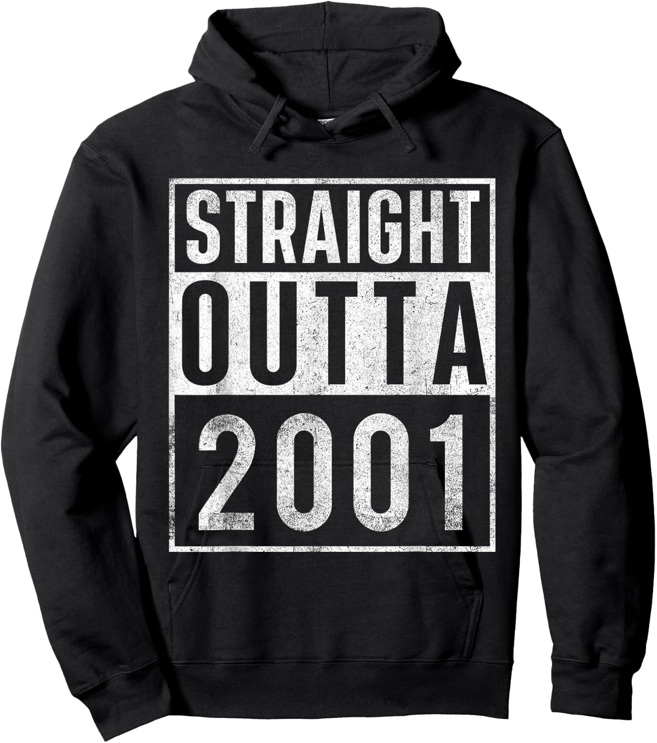 Straight Outta 2001 Year Of Birth Birthday Hoodie - Hoodie | Black