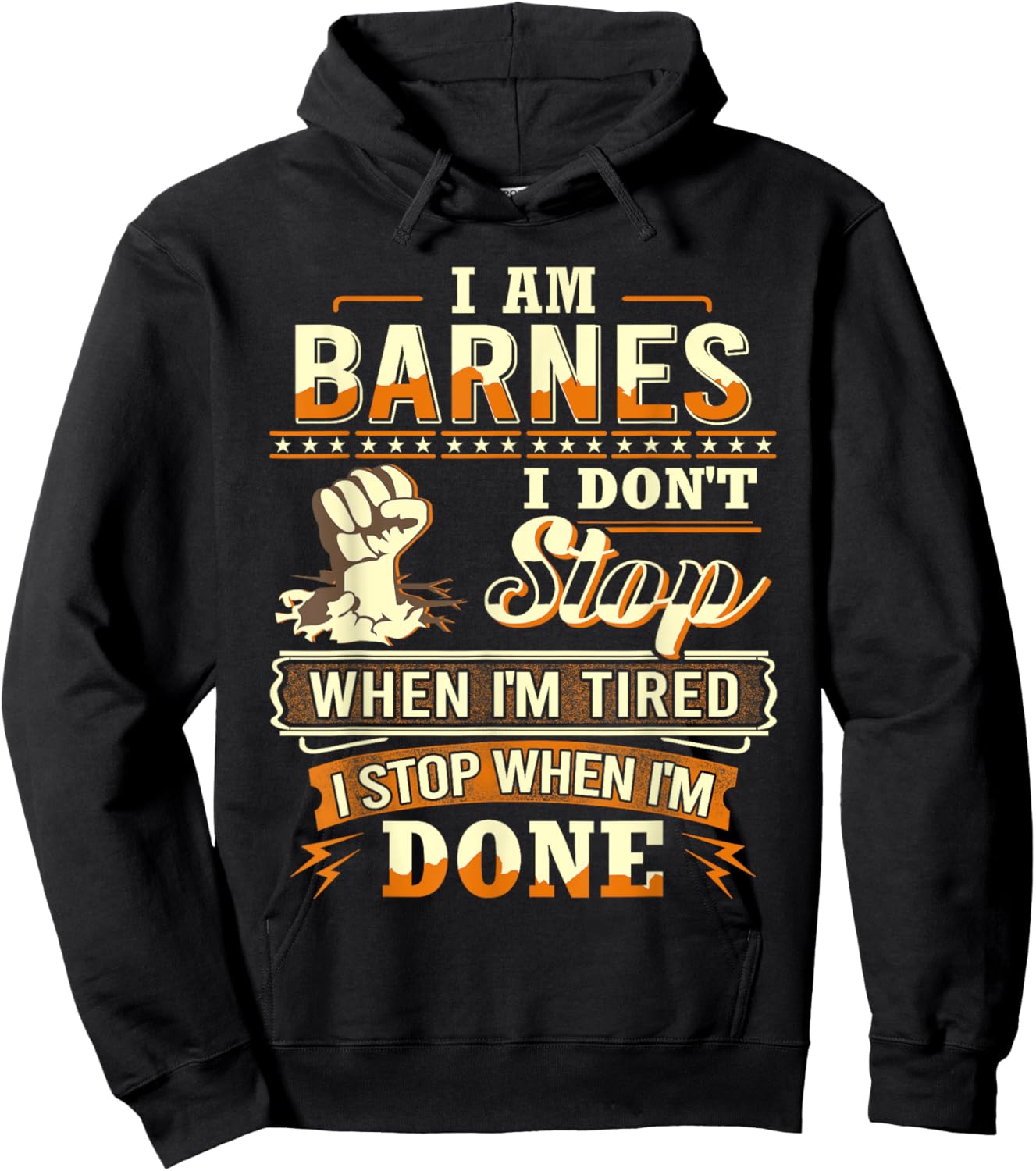 I am Barnes Shirt Personalized Barnes Last Name Hoodie - Hoodie | Black