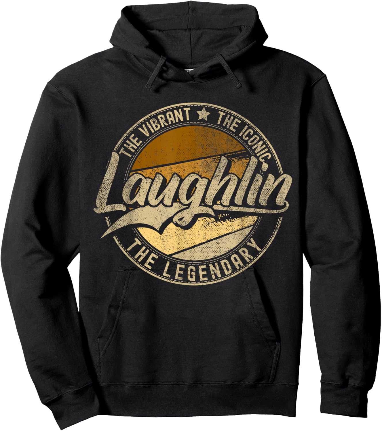 Laughlin NV | Nevada Vintage Distressed Hoodie - Hoodie | Black