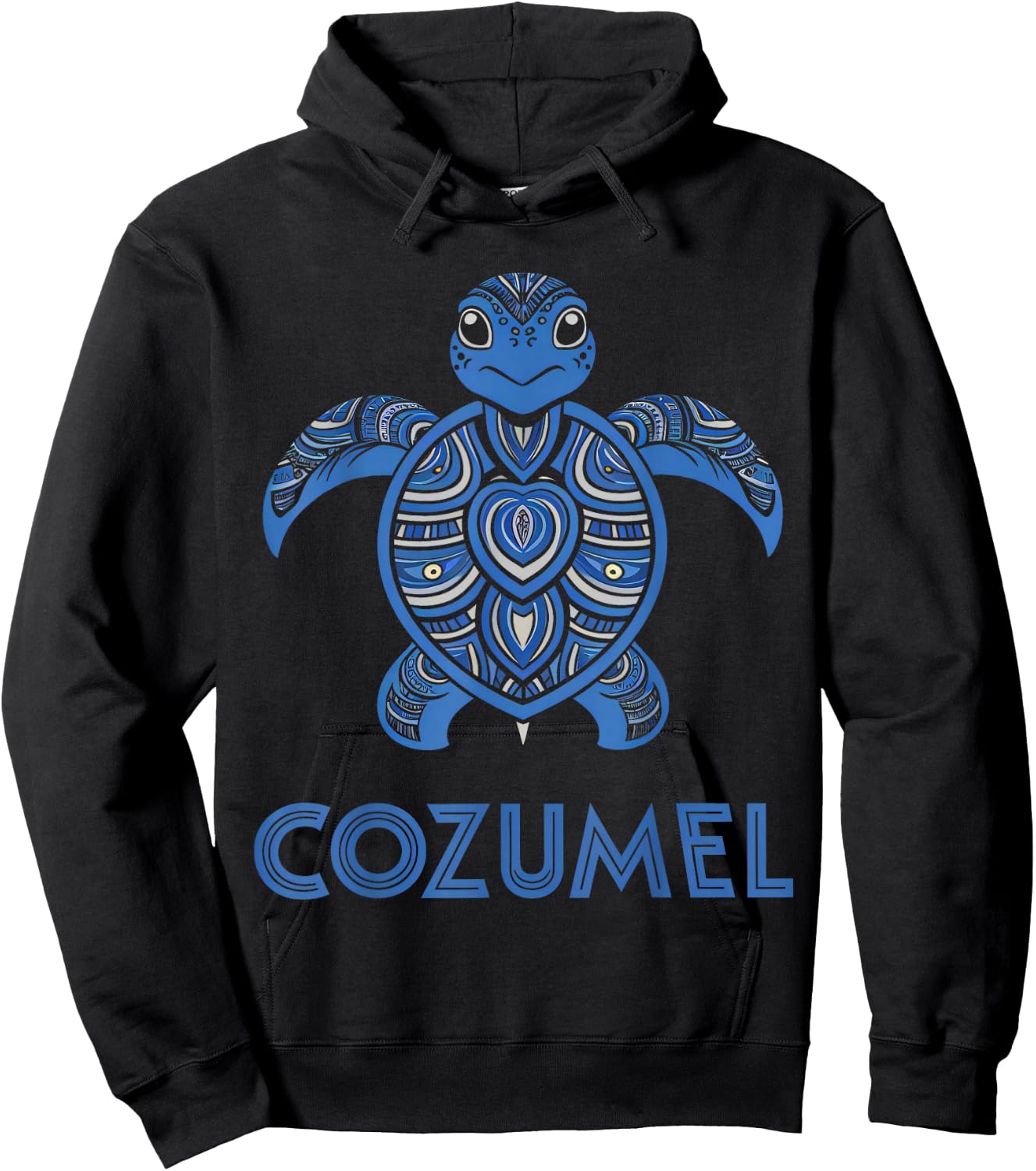 Cozumel, Mexico Sea Turtle Hoodie - Hoodie | Black