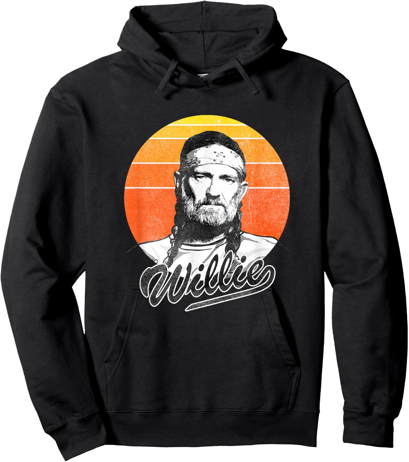 Official Willie Nelson Sunset Photo Hoodie - Hoodie | Black