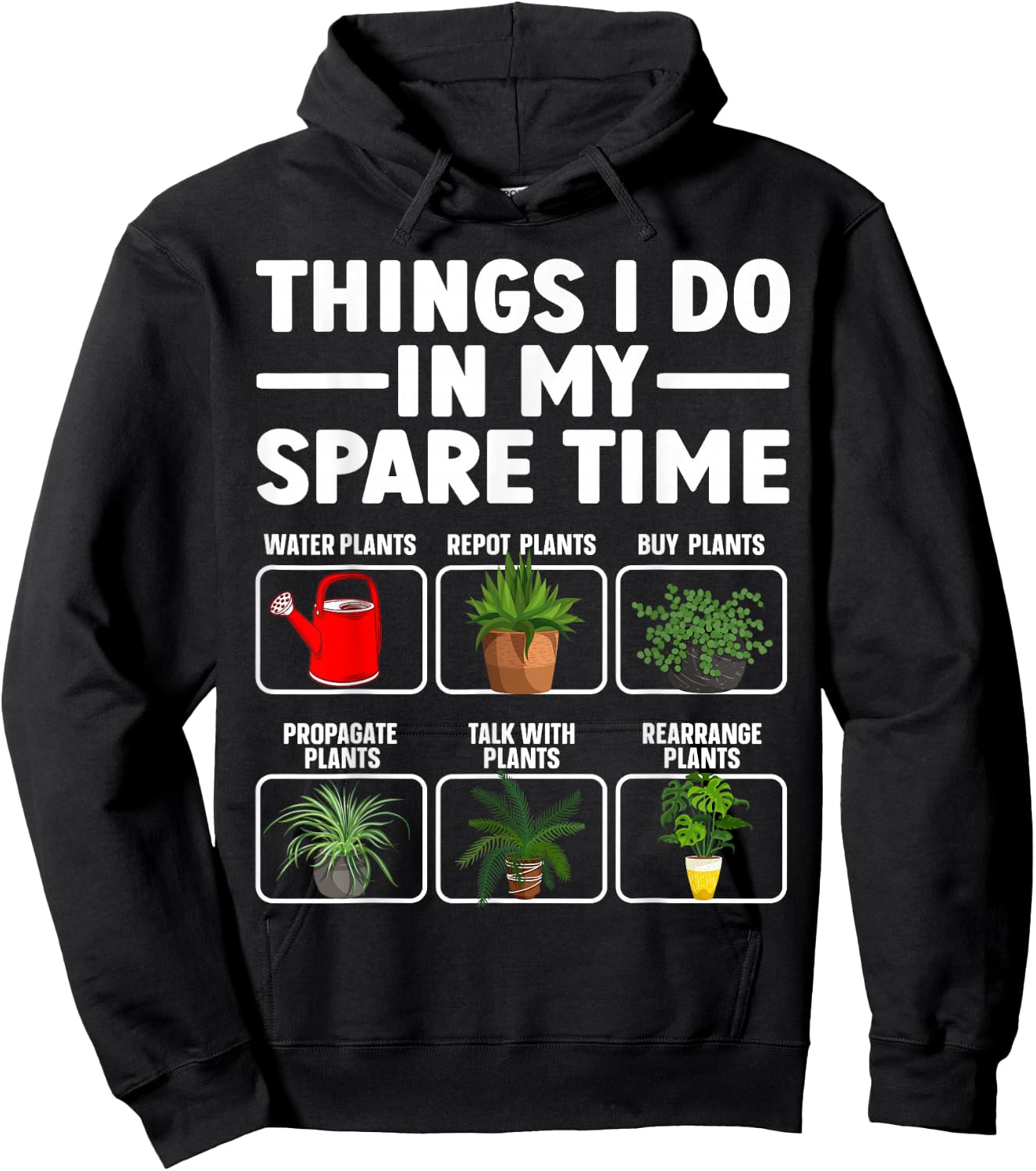 Funny Plant Art Women Gardener Plant Lover Gardening Hoodie - Hoodie | Black
