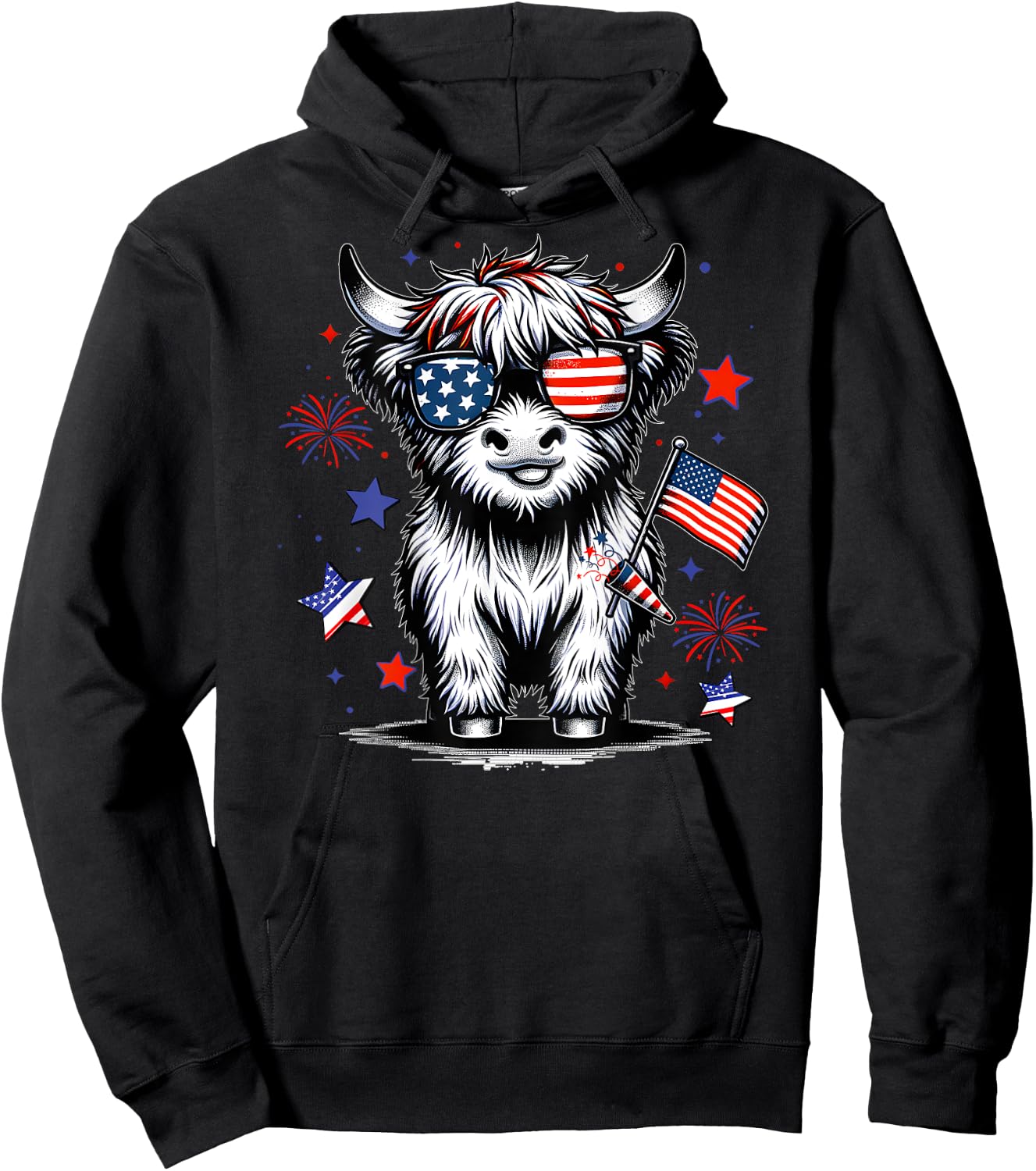 4th July Heifer Hoodie - Hoodie | Black