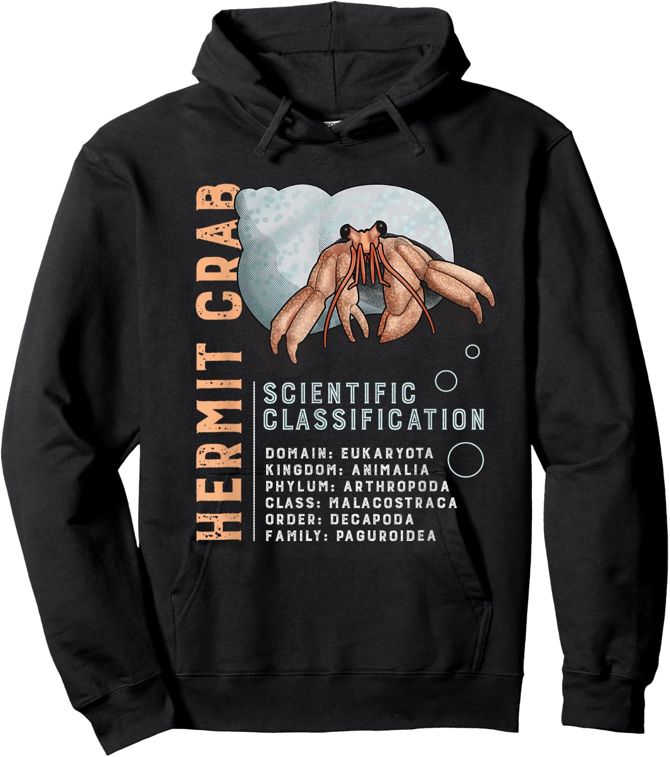 Hermit Crab STEM Science Classification Kids, Women's, Men's Hoodie - Hoodie | Black