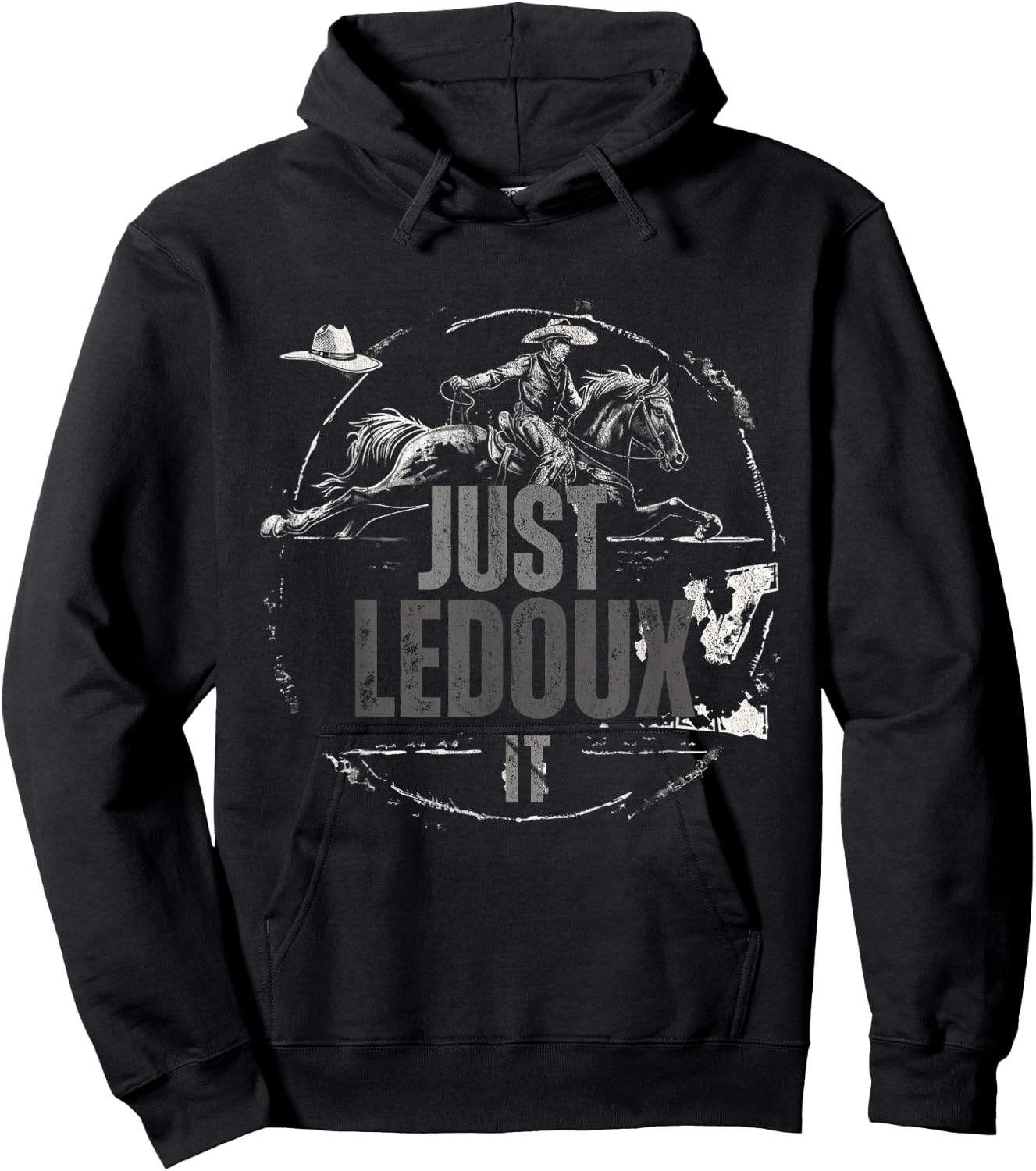 Just Ledoux It Cowboy Whiskey Wine Lover Hoodie - Hoodie | Black