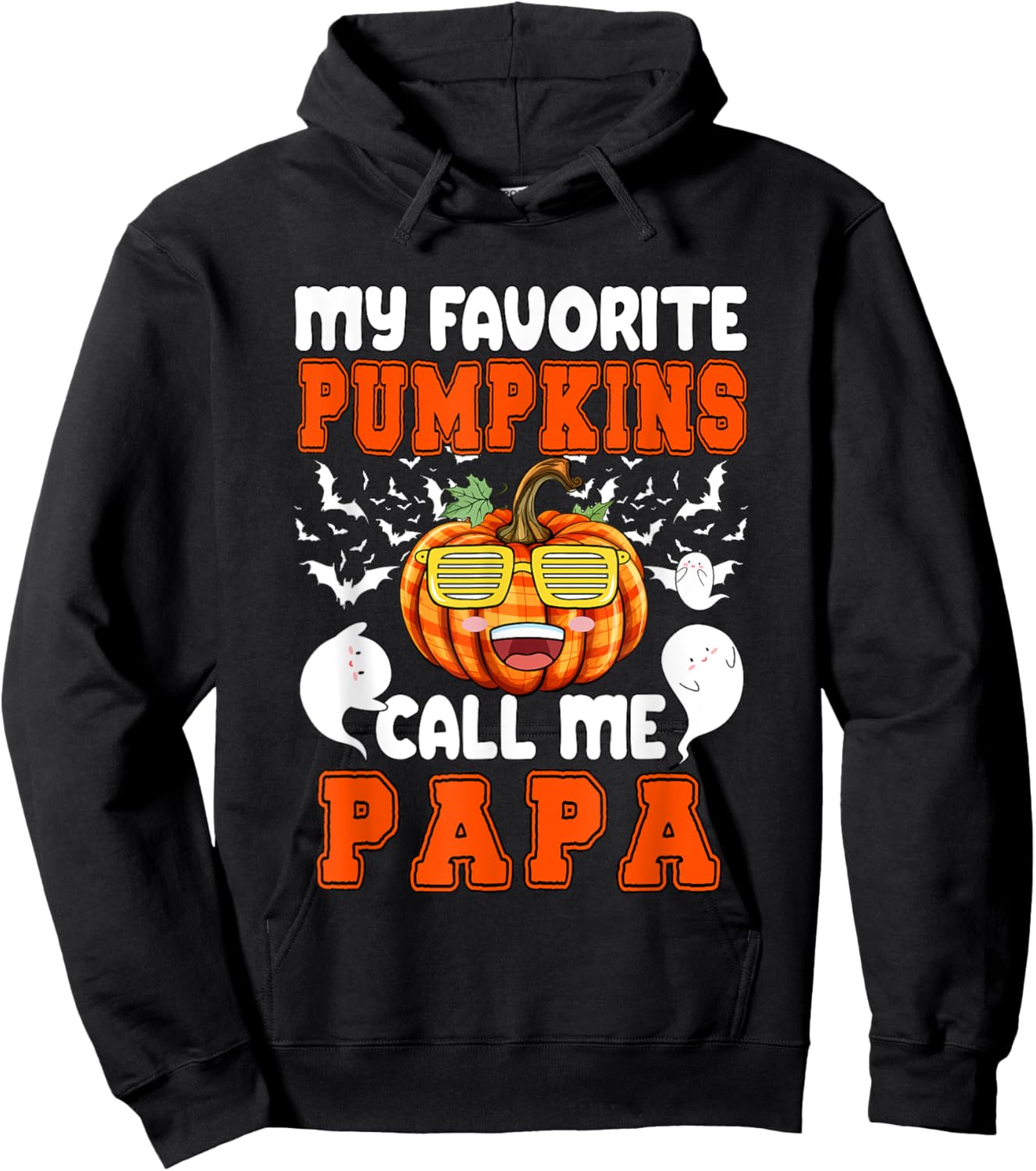 My Favorite Pumpkin Call Me Papa Halloween Family Lover Hoodie - Hoodie | Black