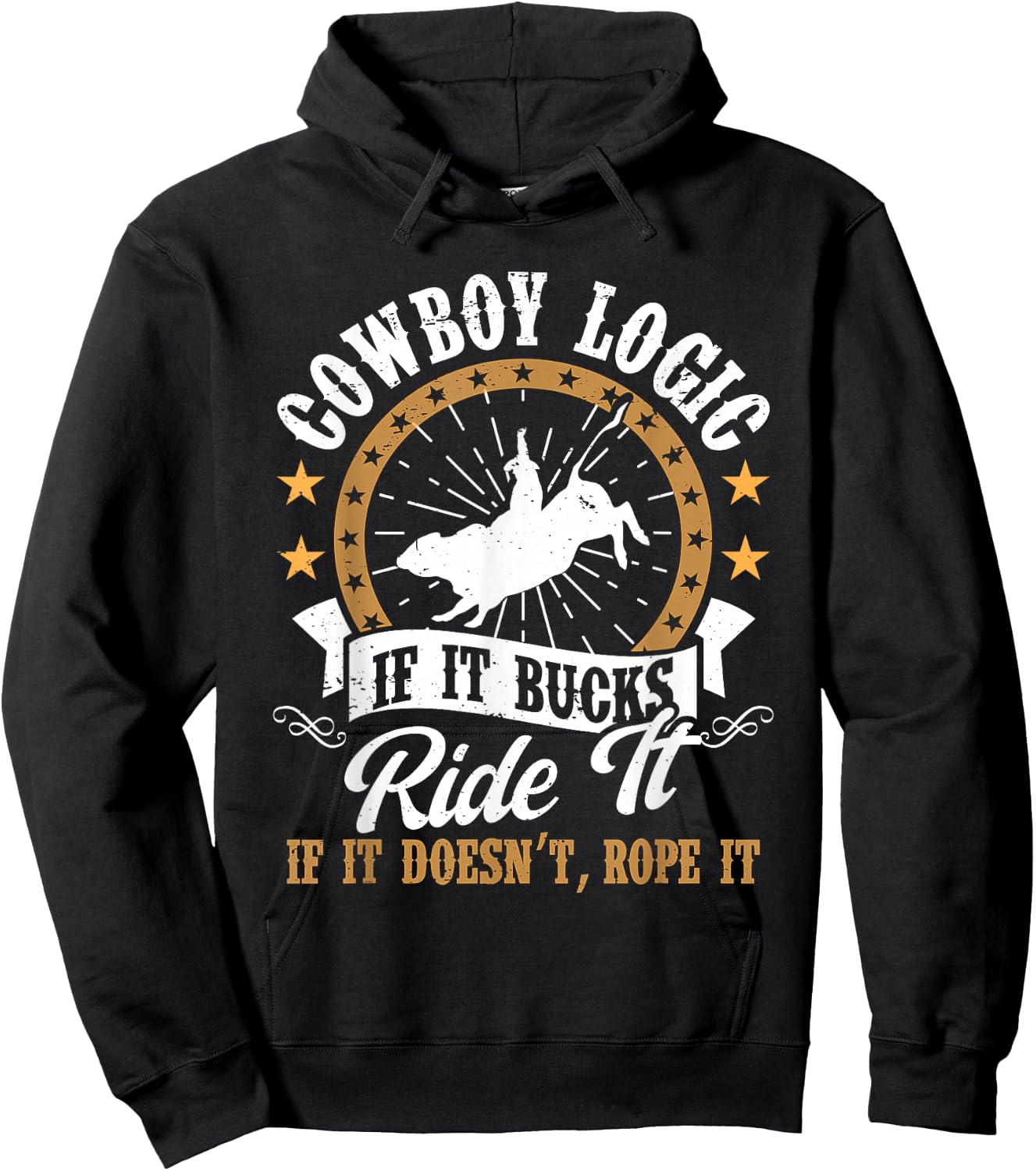 Howdy Equestrian Wild West Country Music Rider Rodeo Cowboy Hoodie - Hoodie | Black