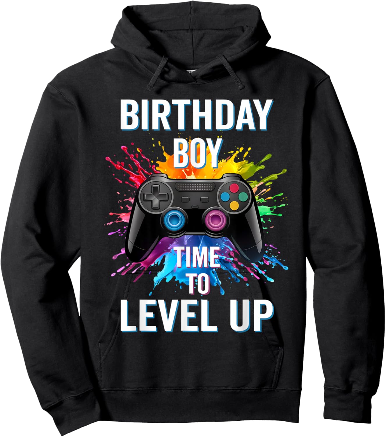 Birthday Boy Time To Level Up Gaming Controller Gamer Hoodie - Hoodie | Black