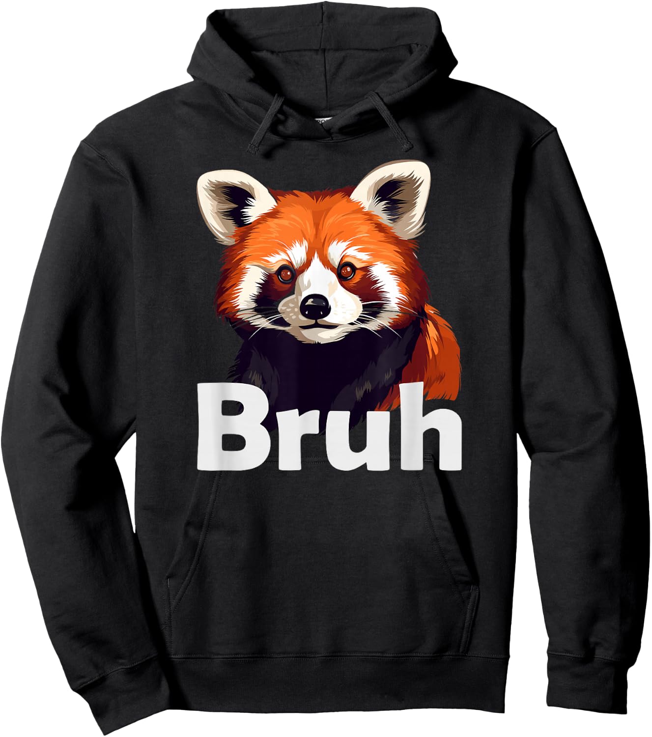 Red Panda Bruh Hoodie - Hoodie | Black