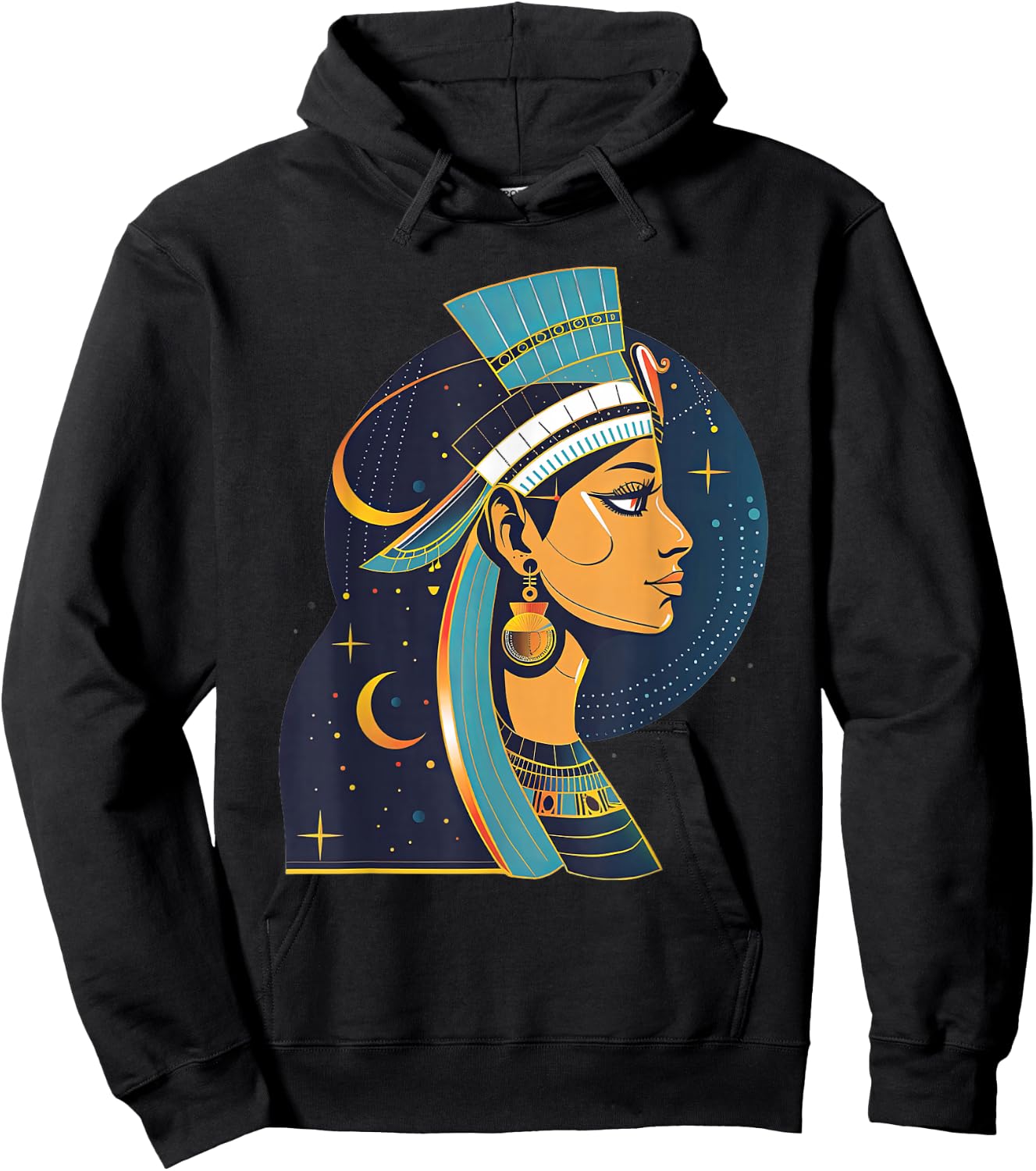 Inanna 90s Retro Ishtar Goddess Queen Of Heaven Hoodie - Hoodie | Black