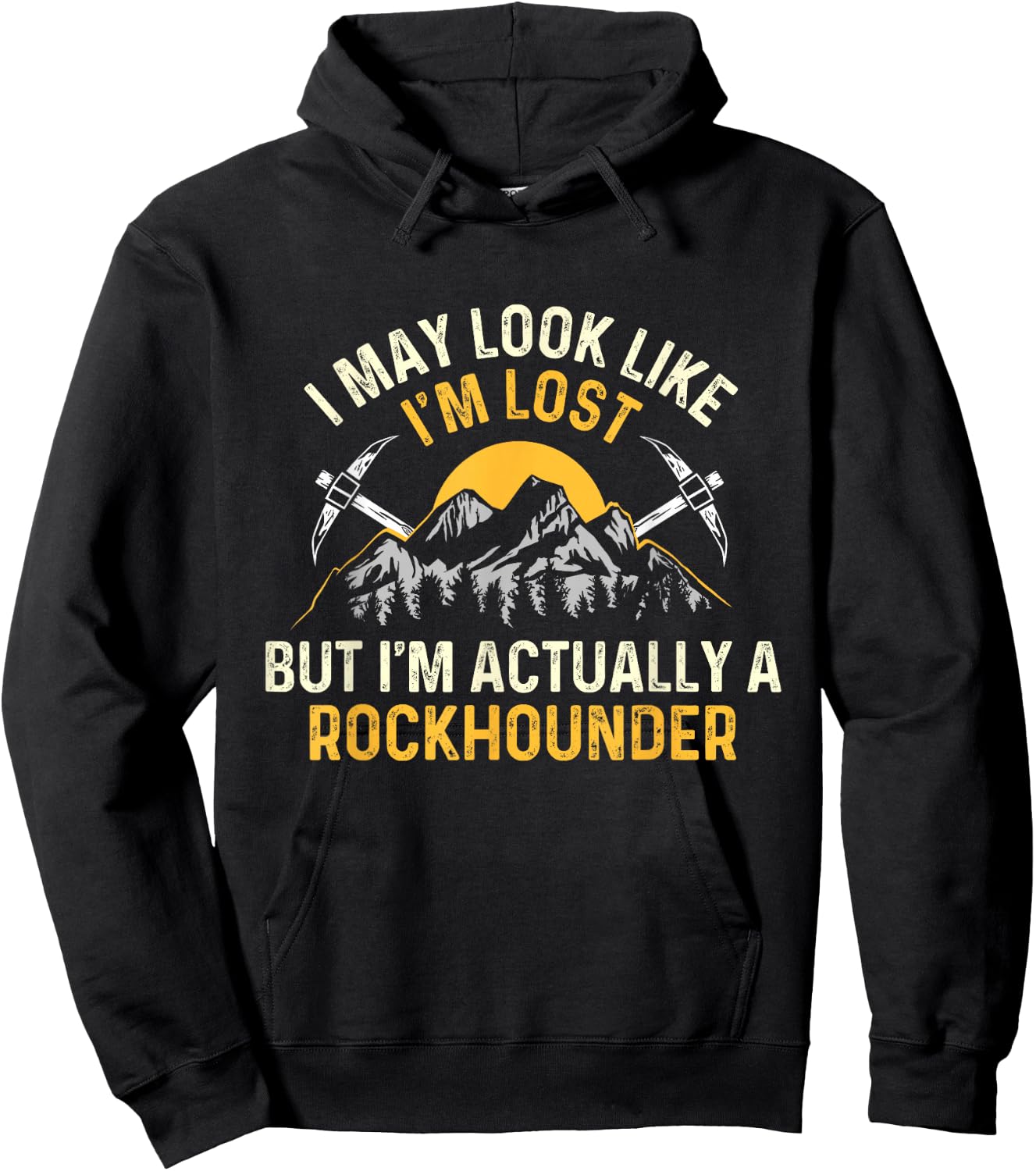 I'm Actually A Rockhounder - Rock Collector Geode Hunter Hoodie - Hoodie | Black