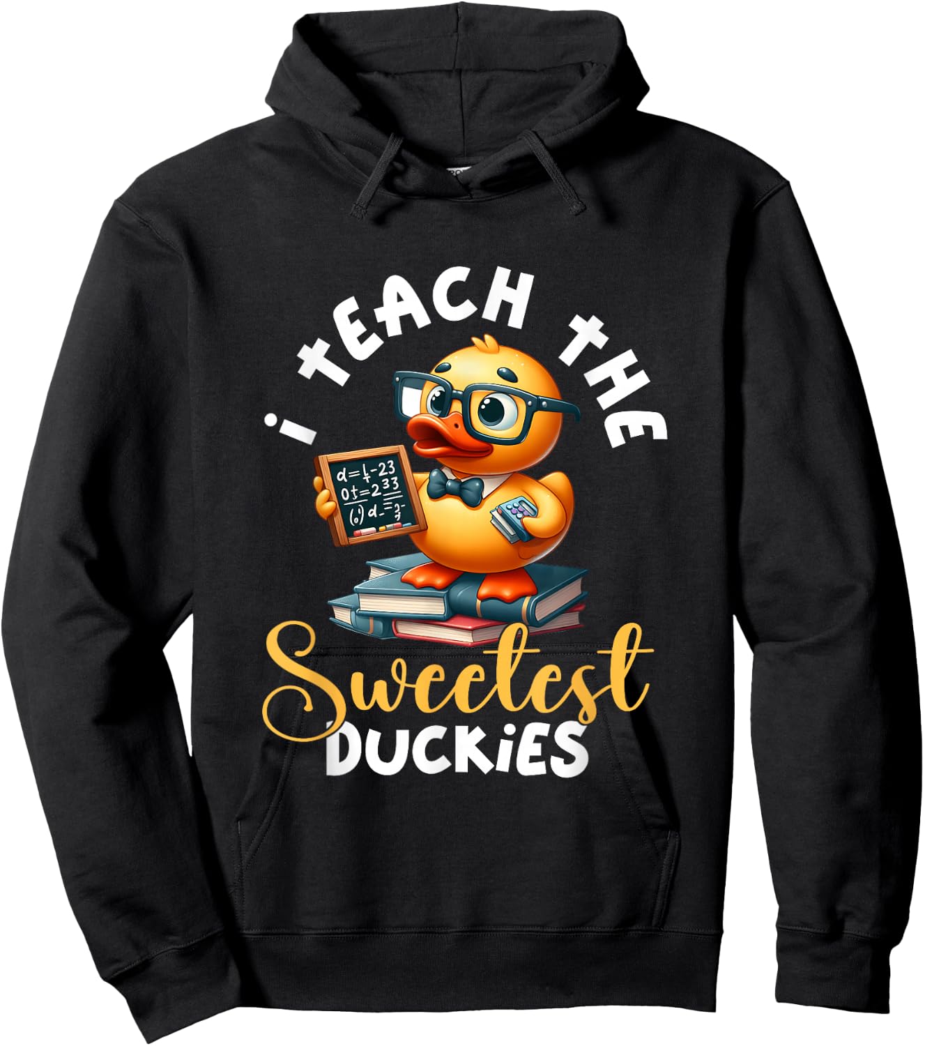 I Teach The Sweetest Duckies Teacher Rubber Duck Teaching Hoodie - Hoodie | Black