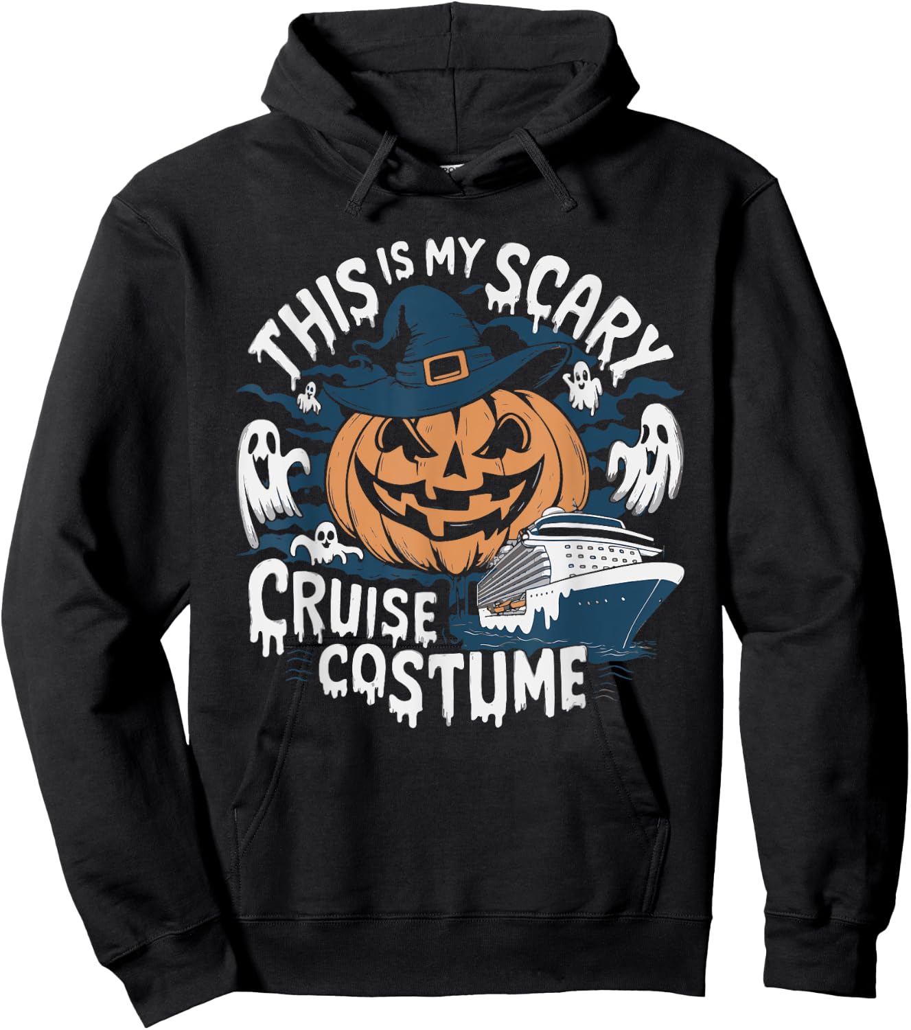 This Is My Scary Cruise Costume Vacation Cruising Hoodie - Hoodie | Black