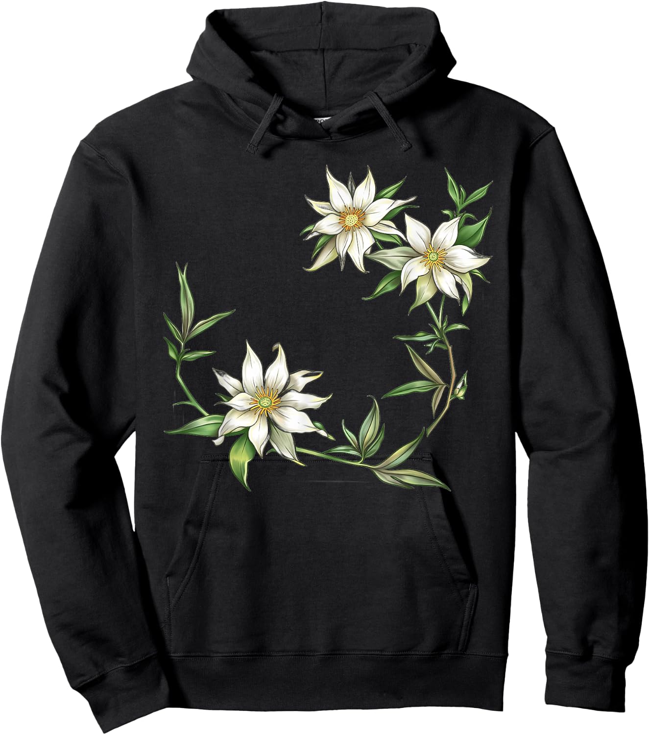 Edelweiss In A Frame Hoodie - Hoodie | Black