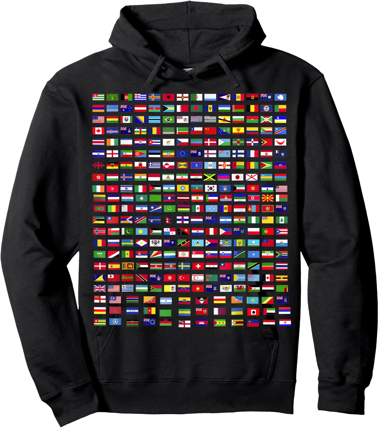 Flags of The Countries of The World 287 Flag International Hoodie - Hoodie | Black