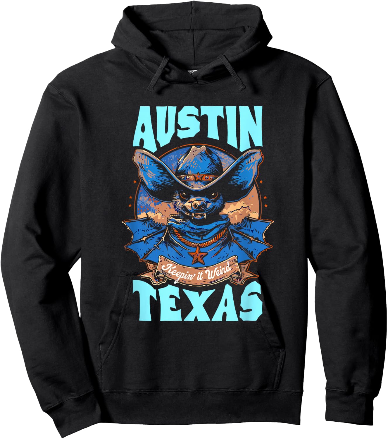 Texas Pride - Keep It Weird Austin - Austin Bats Hoodie - Hoodie | Black