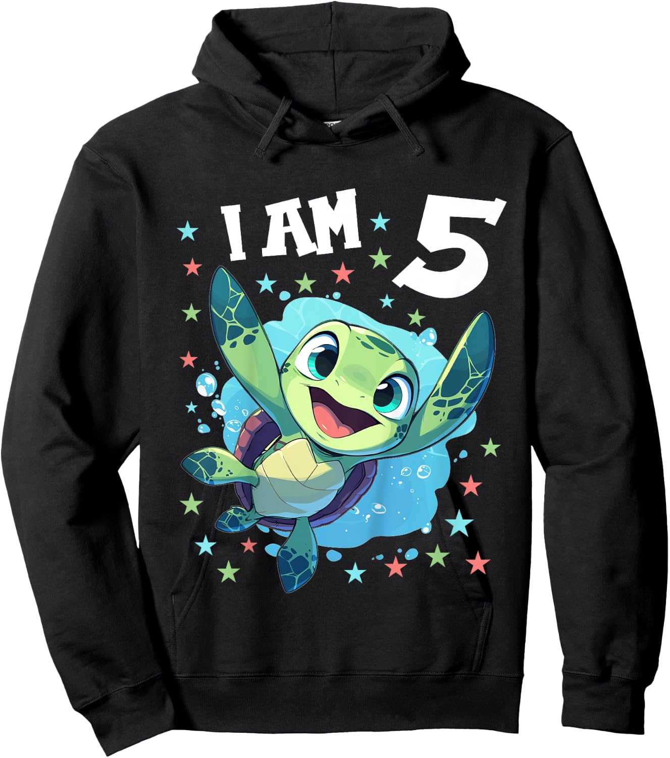 5 Years old 5 birthday Sea Turtles Boy Girl Sea Turtle Hoodie - Hoodie | Black