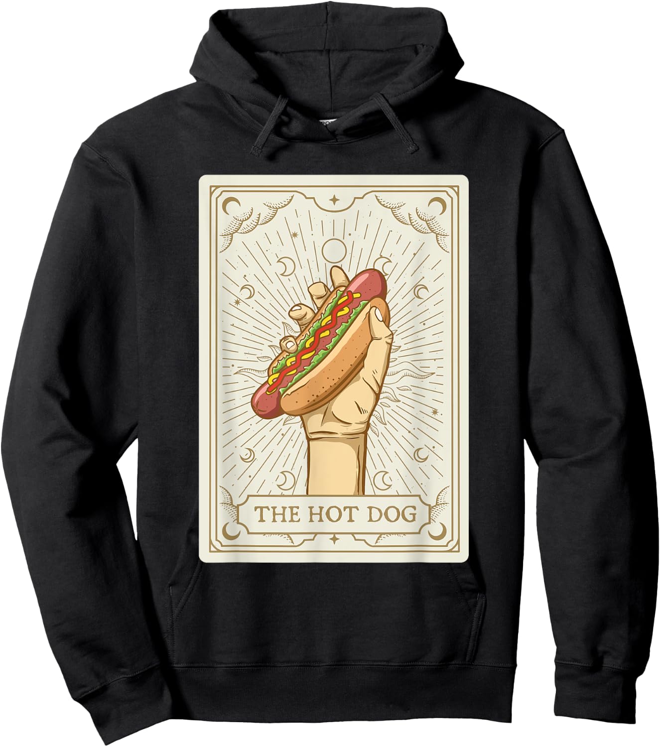 Hot Dog Tarot - Hot Dog Lover Fast Food Wiener Men Women Kids Hoodie - Hoodie | Black
