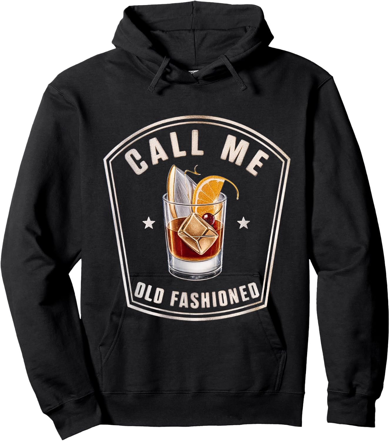 Call Me Old Fashioned Whiskey Cocktail Drink Mixology Hoodie - Hoodie | Black