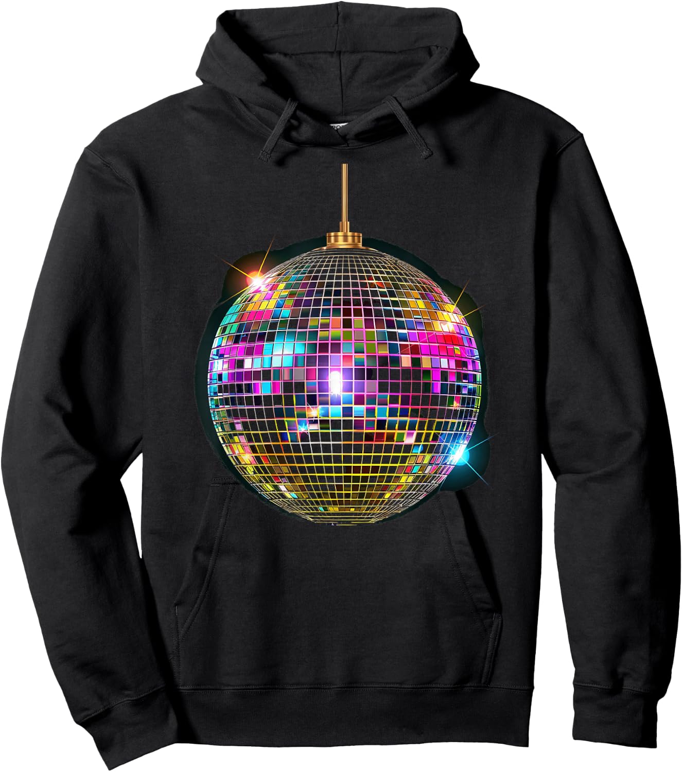 Coloured Disco Ball Vintage Retro House Disco Ball Cool Party Hoodie - Hoodie | Black