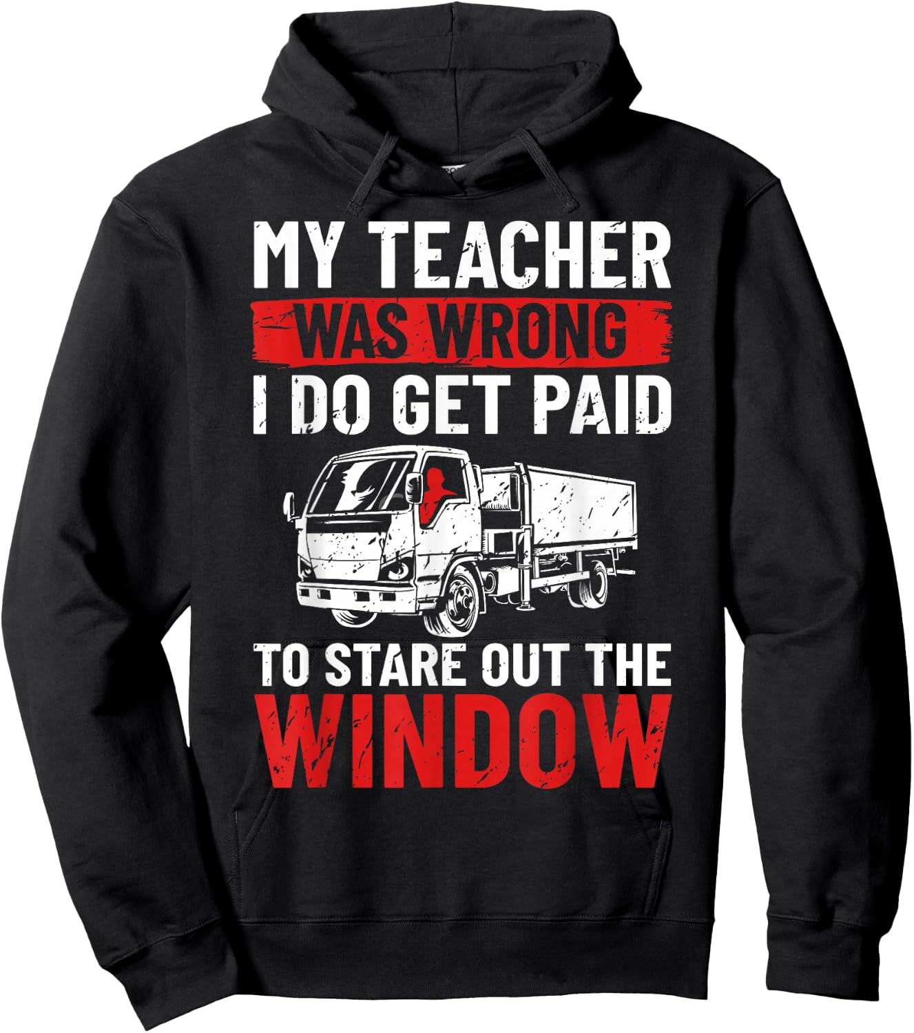 18 Wheeler Semi-trailer Trucker Truck Driving Truck Driver Hoodie - Hoodie | Black