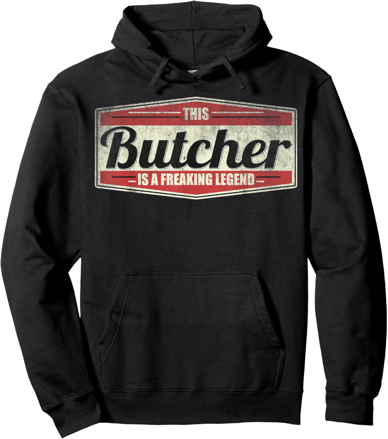 Funny Profession Quote Vintage Butcher Hoodie - Hoodie | Black