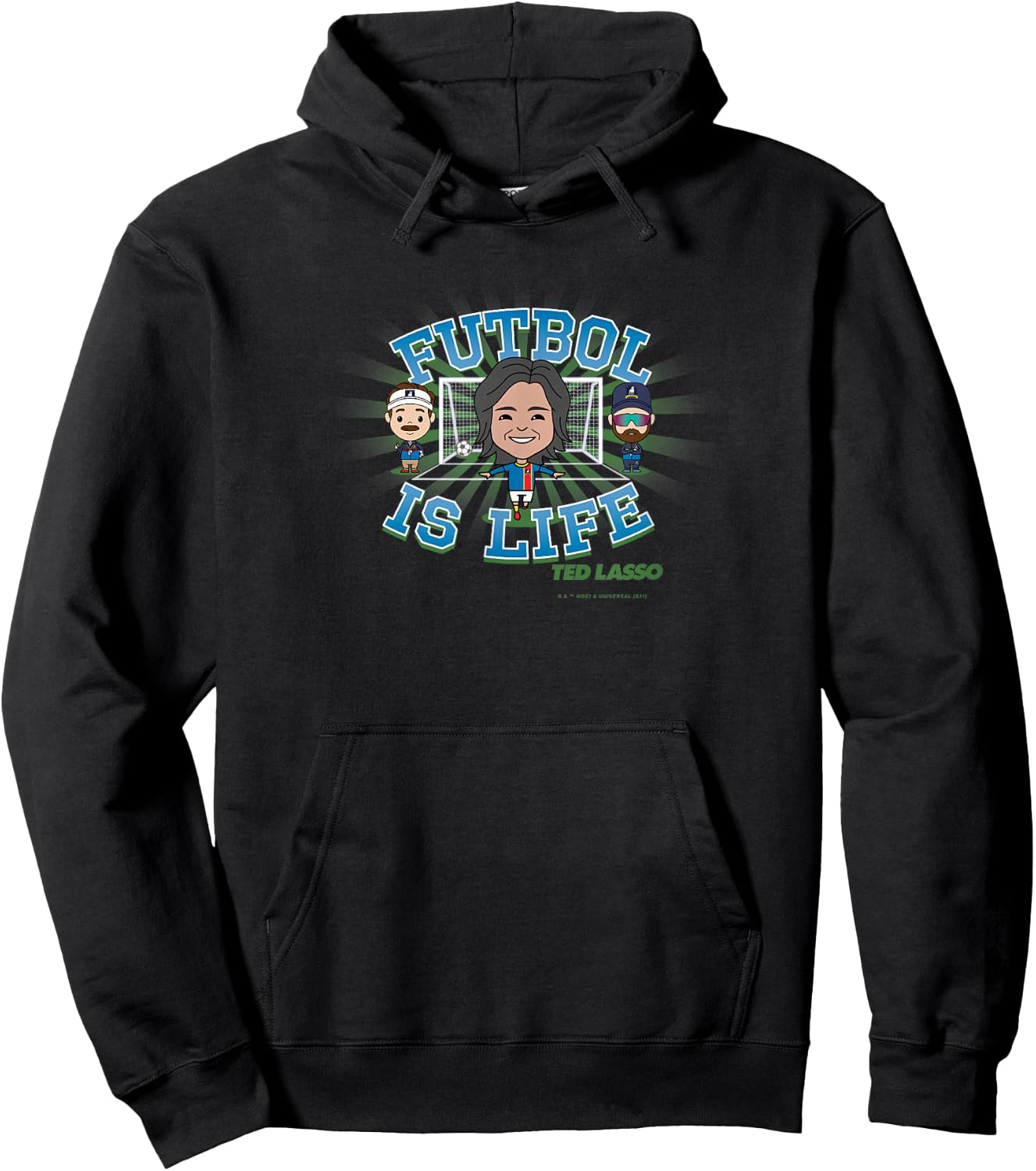 Ted Lasso Dani Rojas Futbol is Life Coach Beard Chibi Hoodie - Hoodie | Black