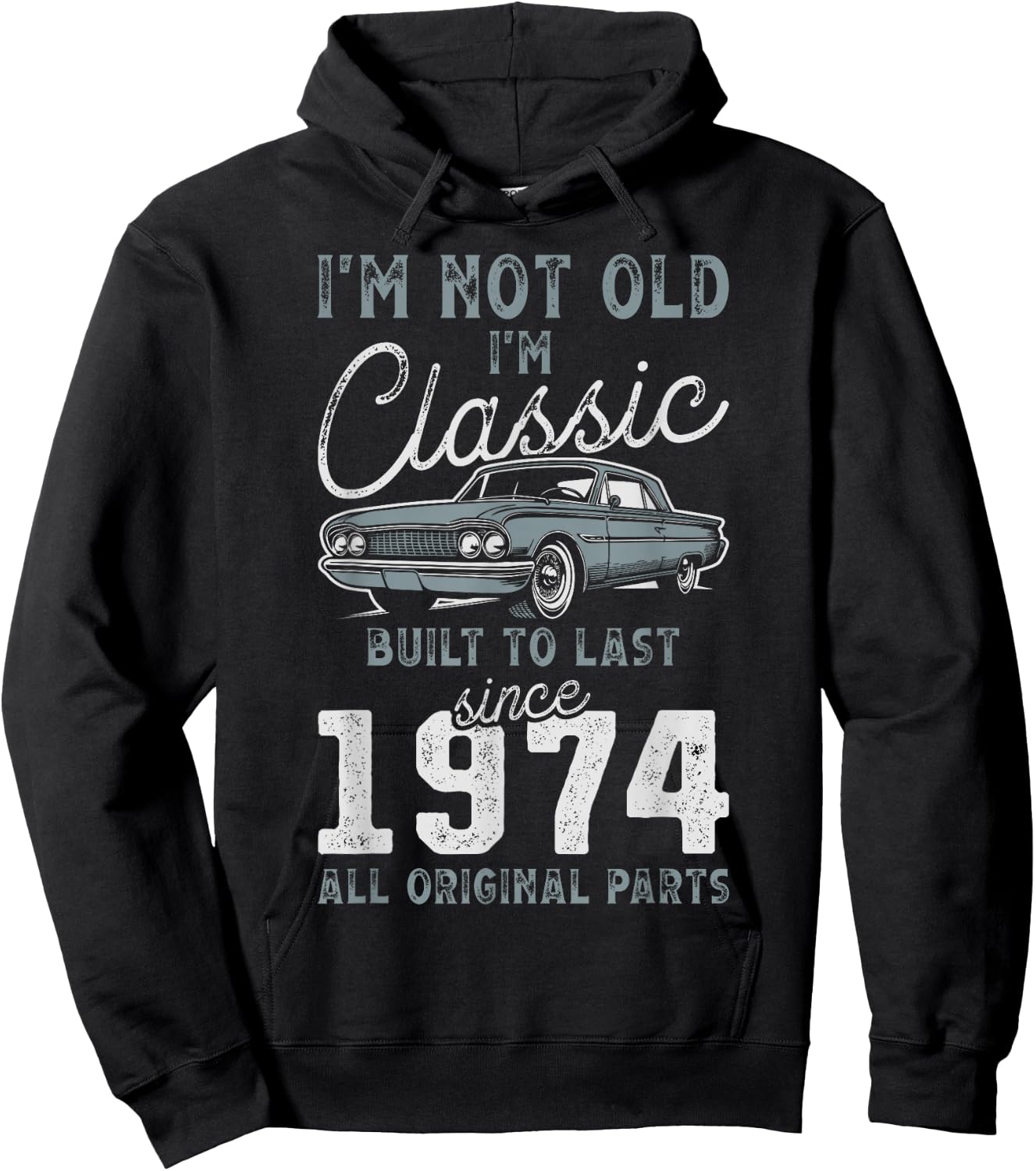 1974 Classic Car 51st Birthday Hoodie - Hoodie | Black