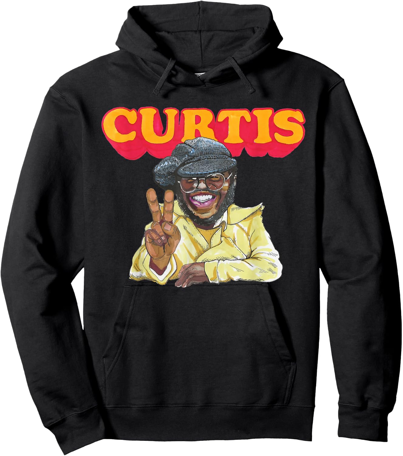 Curtis Mayfield Peace Sign Hoodie - Hoodie | Black