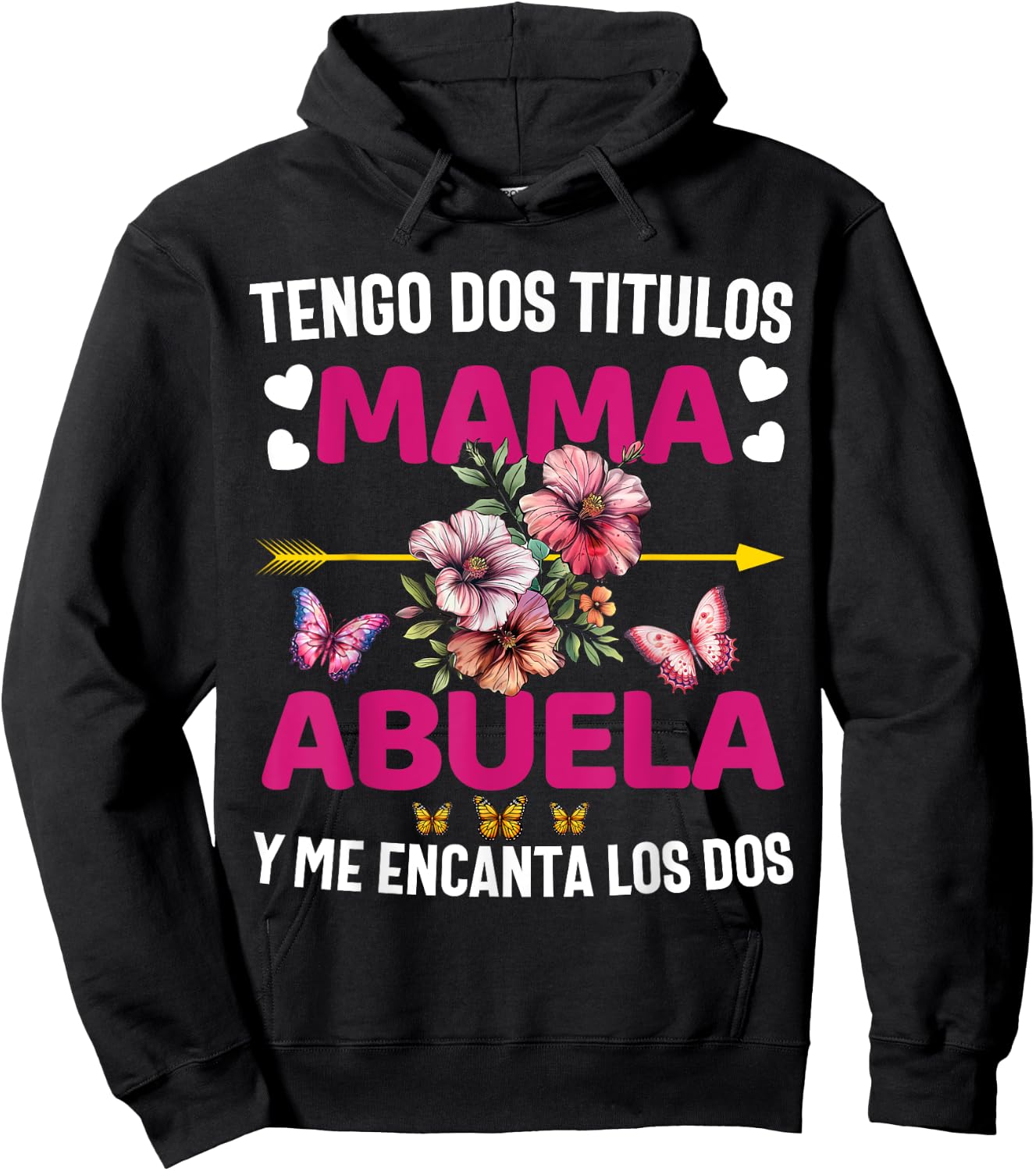 Regalos Para Mama Dia De Las Madre Espanol Camiseta Abuela Hoodie - Hoodie | Black