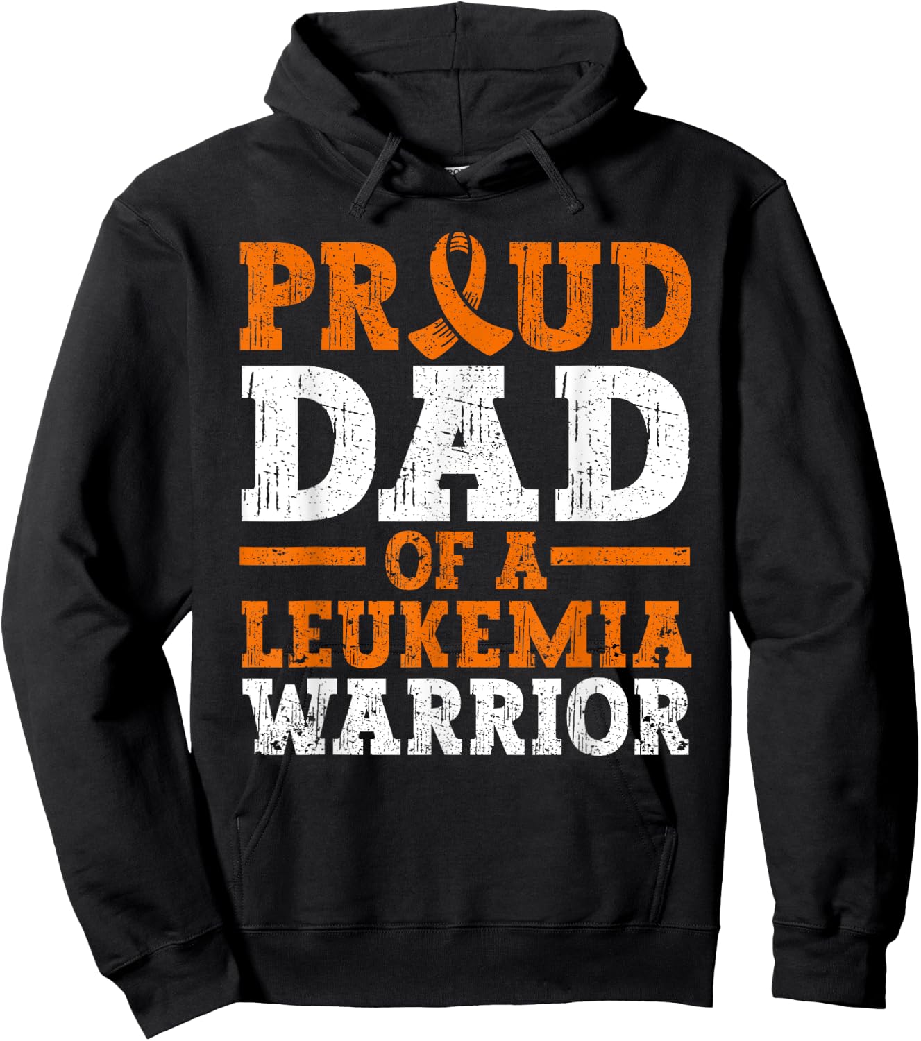 Proud Dad Of A Leukemia Warrior Blood Cancer Father's Day Hoodie - Hoodie | Black