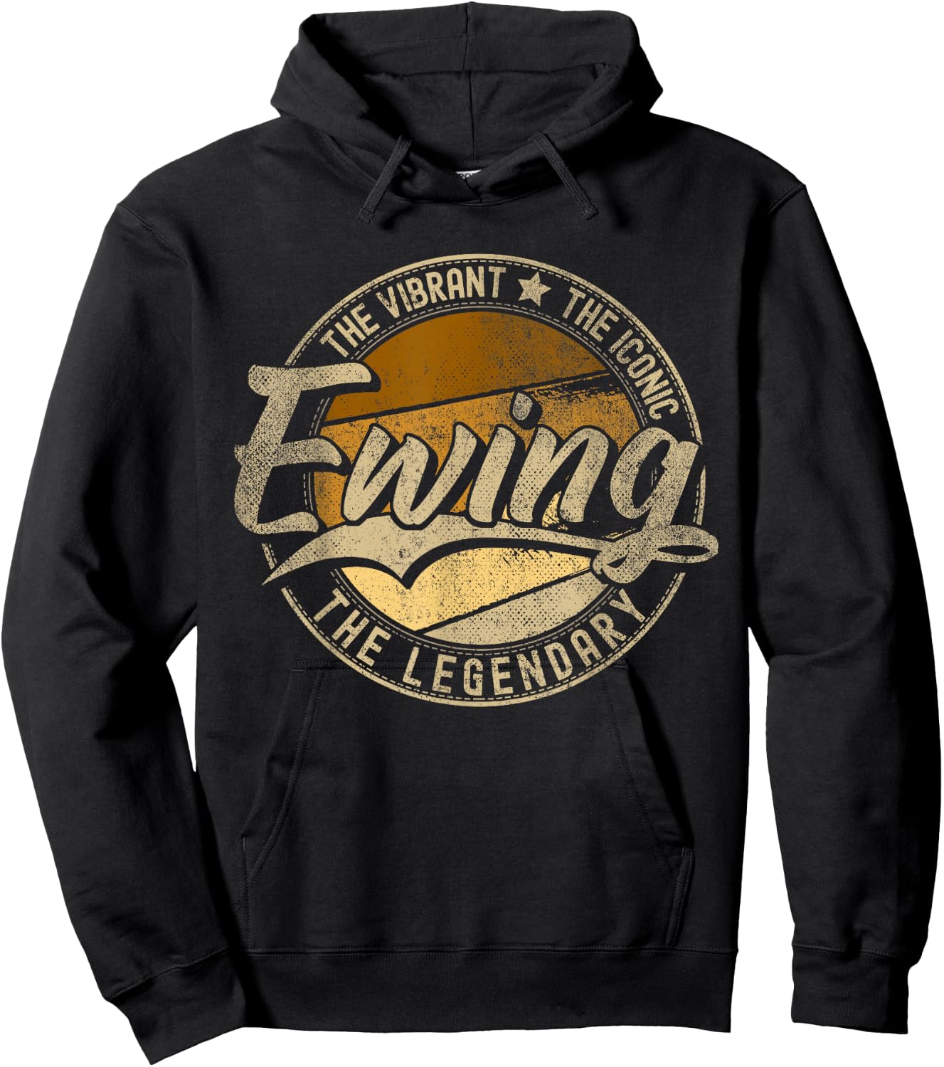 Ewing NJ | New Jersey | Vintage Distressed Hoodie - Hoodie | Black