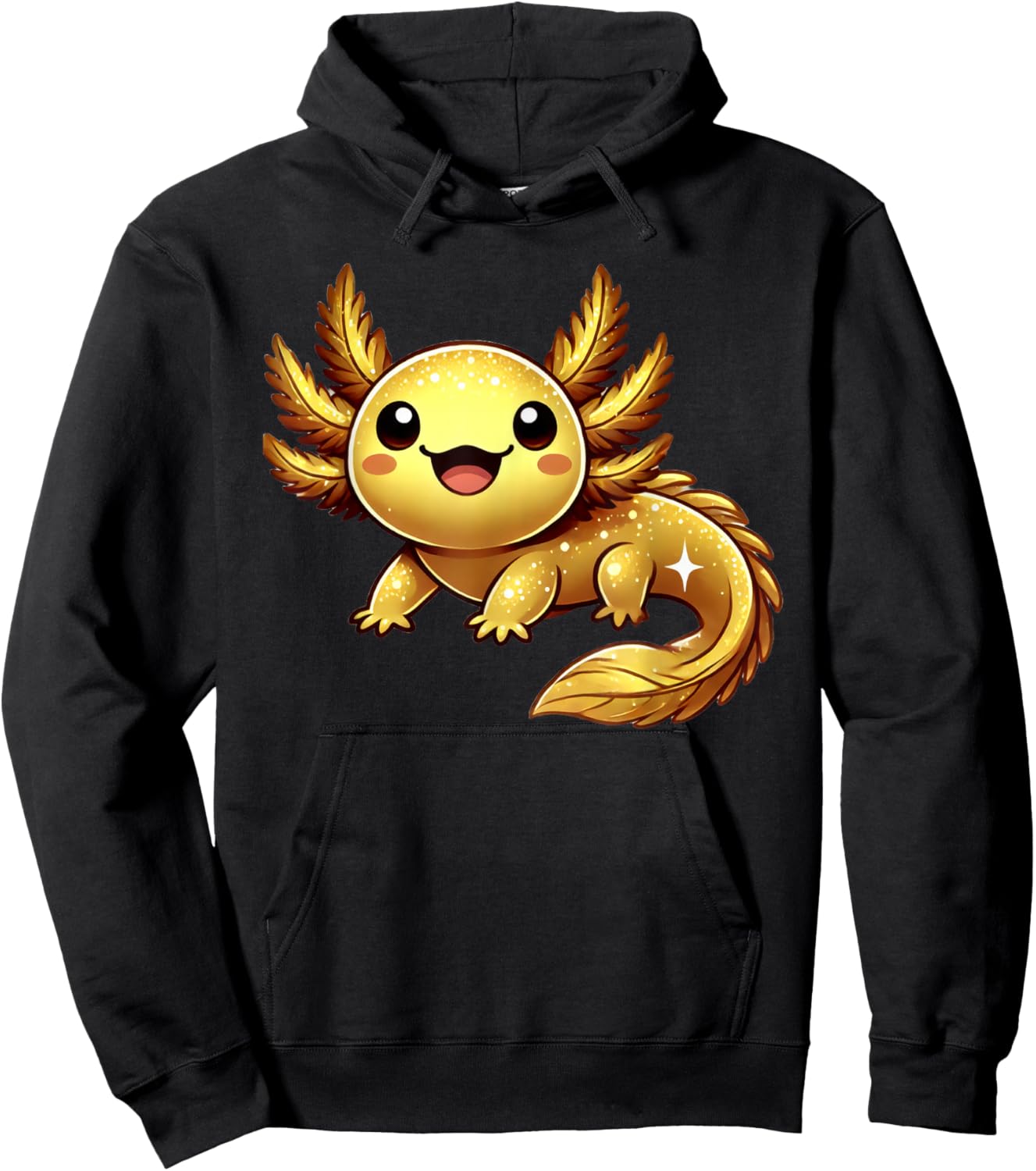 Gold Axolotl Cute Axolotls Lover Hoodie - Hoodie | Black
