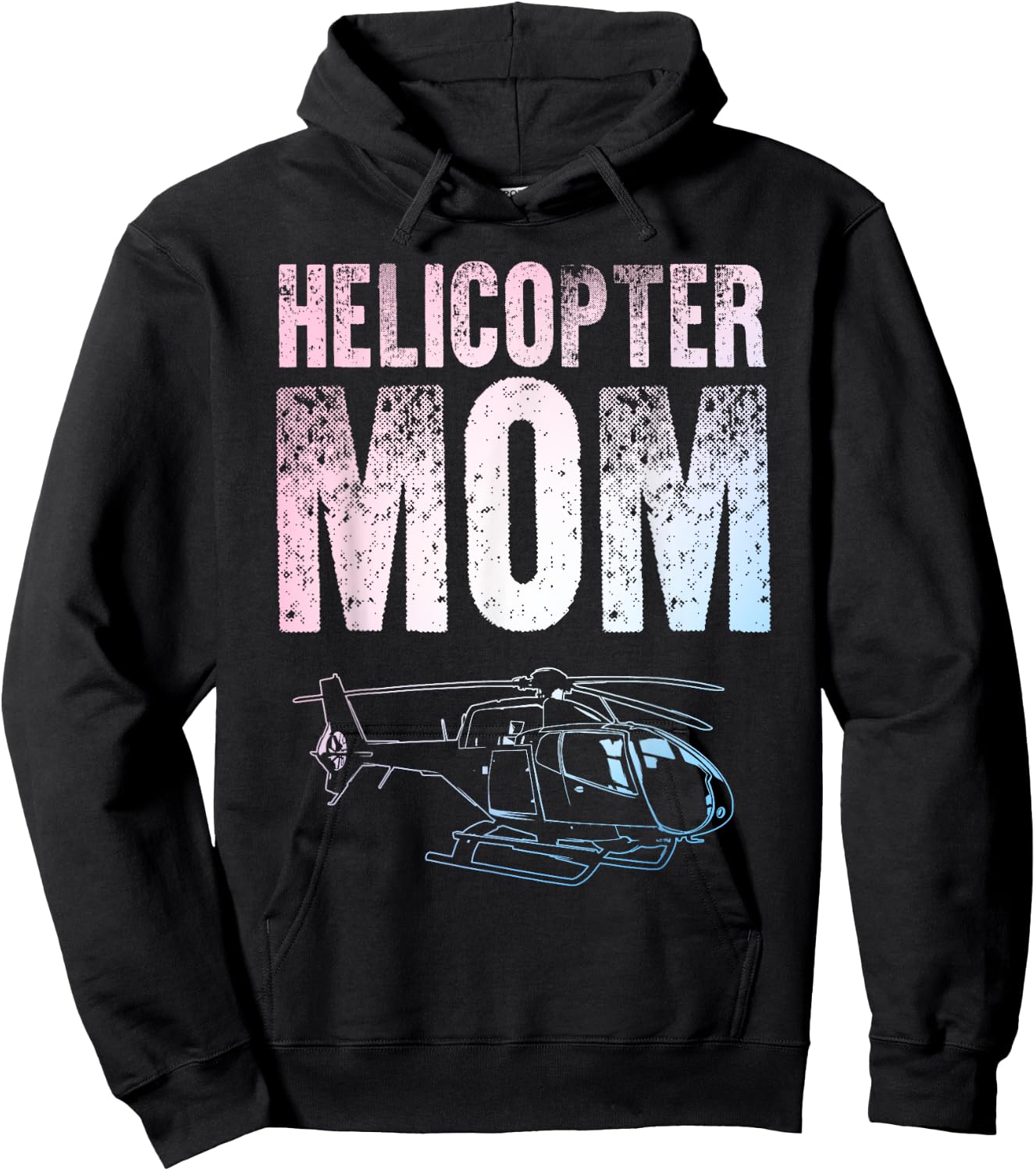 Cool Helicopter Mom Art Heli Mom Helicopter Pilot Hoodie - Hoodie | Black