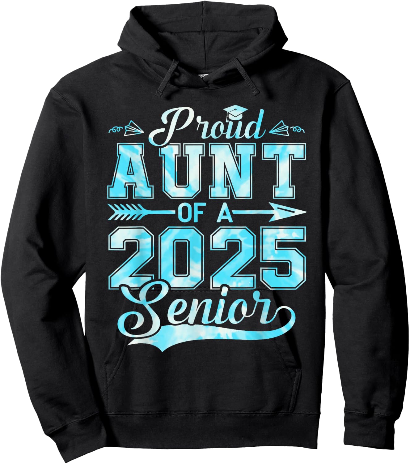 Proud Aunt of a 2025 Senior Graduate, Funny Graduation Hoodie - Hoodie | Black