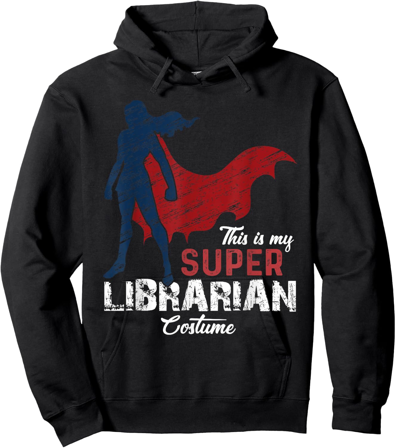 This is My Super Librarian Costume Lazy Halloween Hoodie - Hoodie | Black