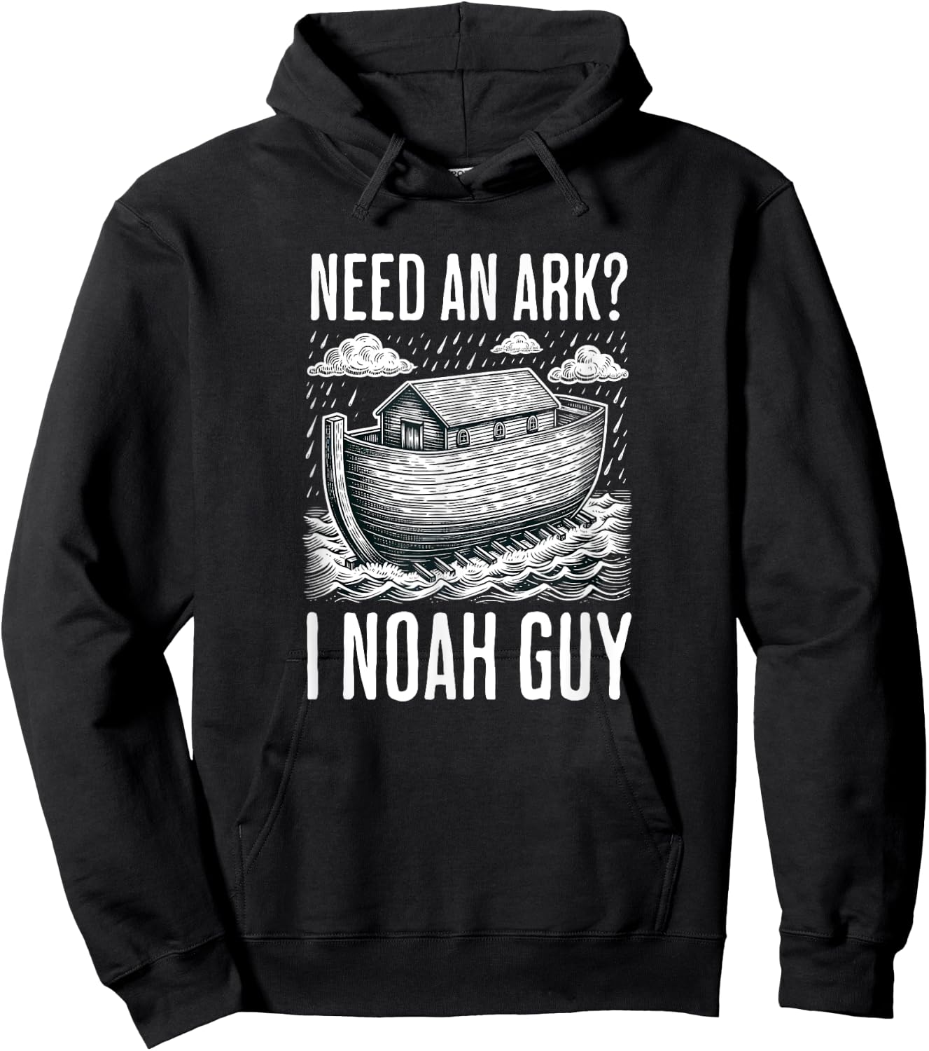 Funny Jesus Meme Christian God Noah's Ark Faith Hoodie - Hoodie | Black
