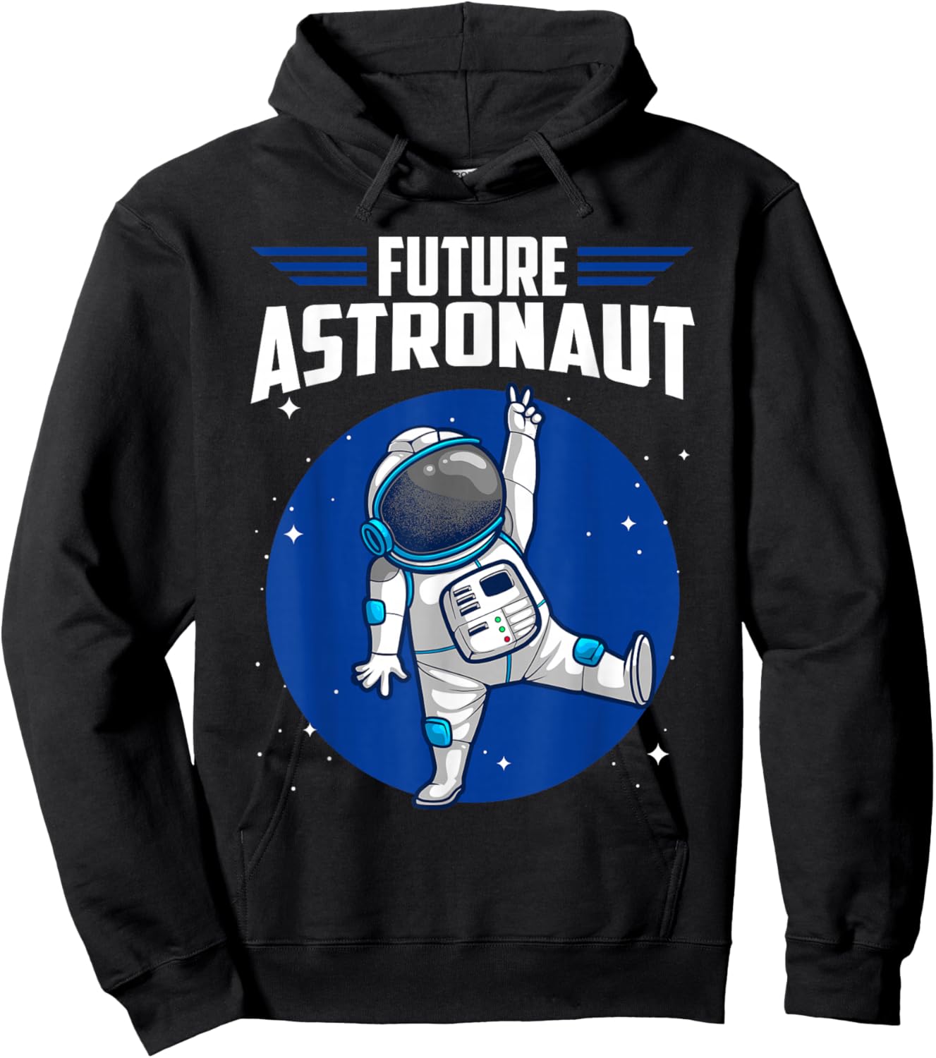 Cool Astronaut Art For Boys Kids Toddler Outer Space Galaxy Hoodie - Hoodie | Black