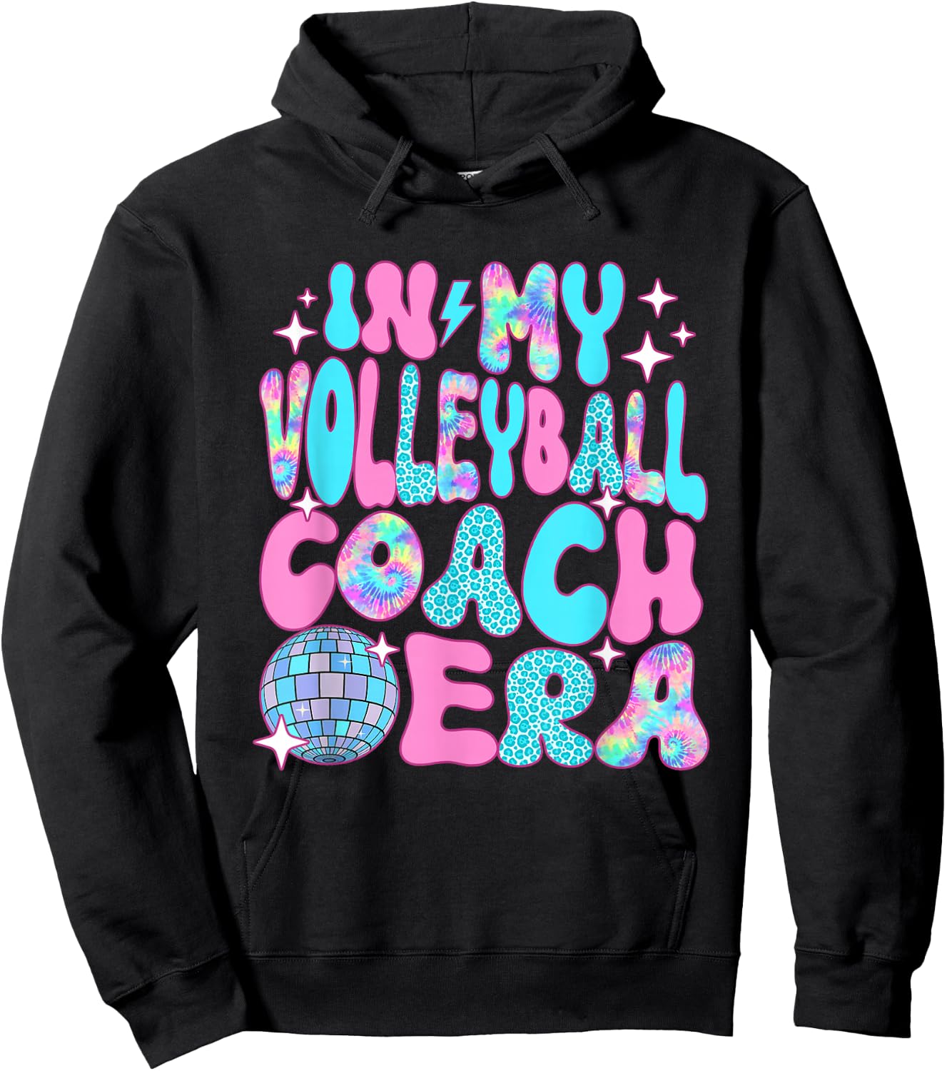 Disco In My Volleyball Coach Era Hoodie - Hoodie | Black