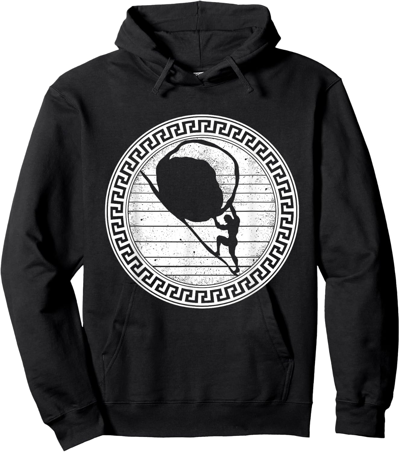 Greek Mythology Sisyphus Vintage Design King of Ephyra Myth Hoodie - Hoodie | Black