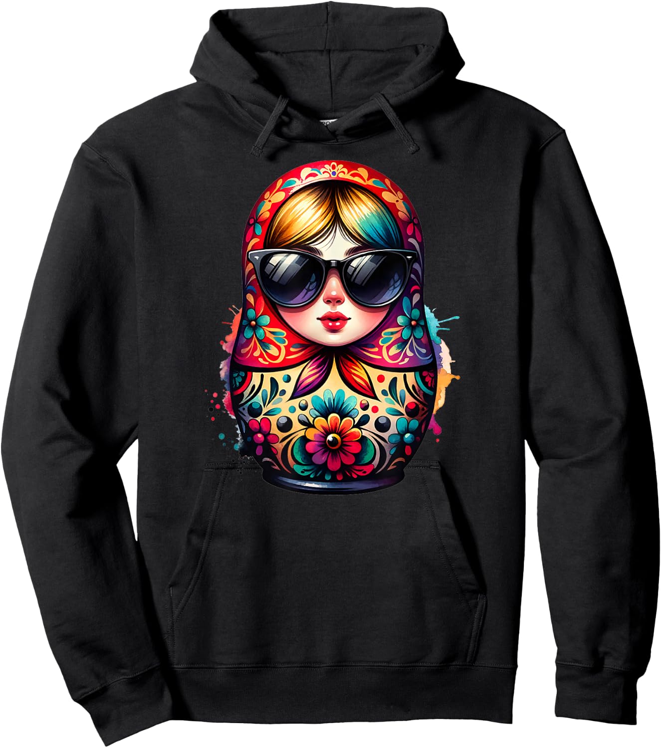 Russian Girl Matreshka Russia Russians Matryoshka Hoodie - Hoodie | Black