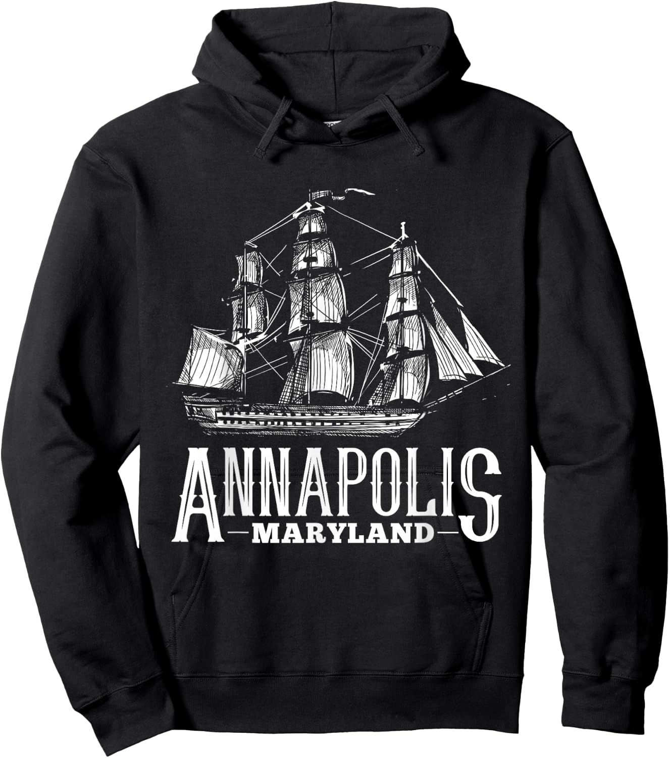Annapolis Maryland Sailboat Sailing Nautical Annapolis MD Hoodie - Hoodie | Black