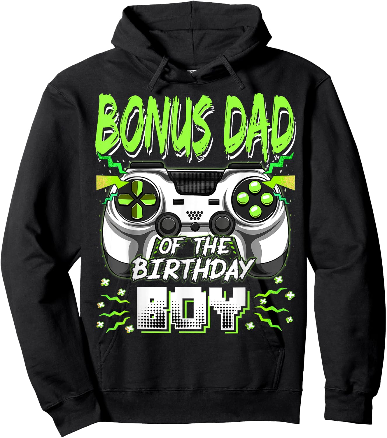 Bonus Dad Of The Birthday Boy Video Game Bday Party Hoodie - Hoodie | Black