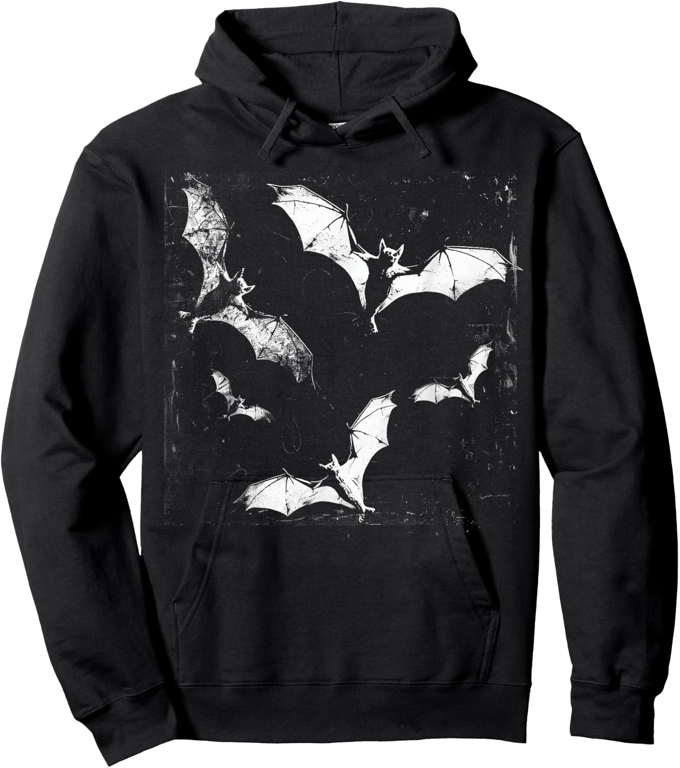 Bats Vampire Horror Spooky Art Halloween Goth Alt Aesthetic Hoodie - Hoodie | Black