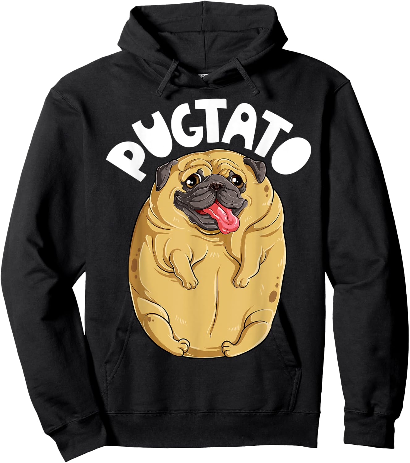 Pugtato Pug Potato Shirt Dog Lovers Costume Funny Meme Gifts Hoodie - Hoodie | Black
