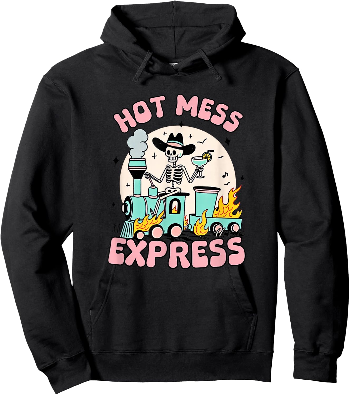 Snarky Hot Mess Express Funny Hoodie - Hoodie | Black