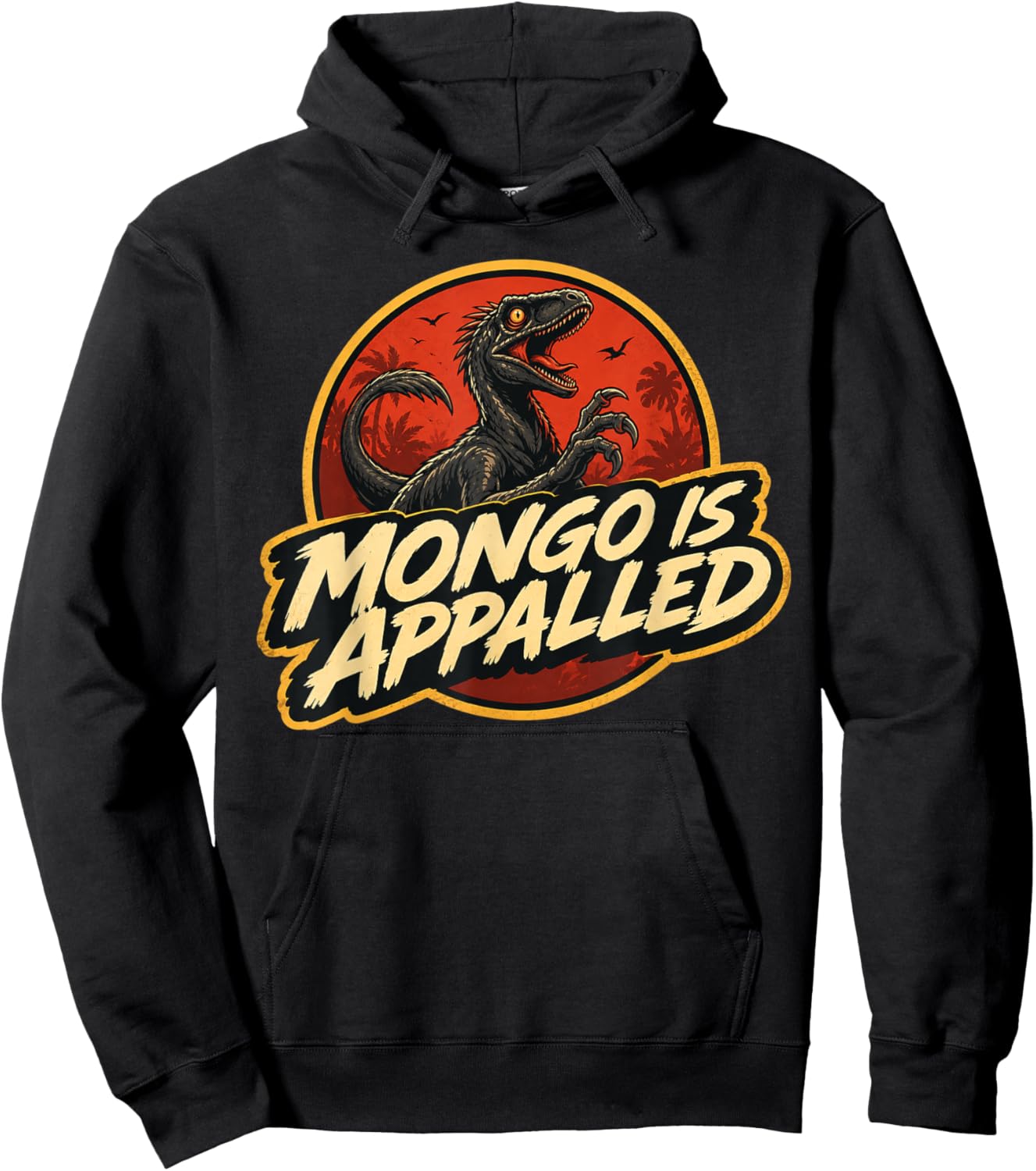 Mongo is Appalled Funny Dinosaur Meme Hoodie - Hoodie | Black